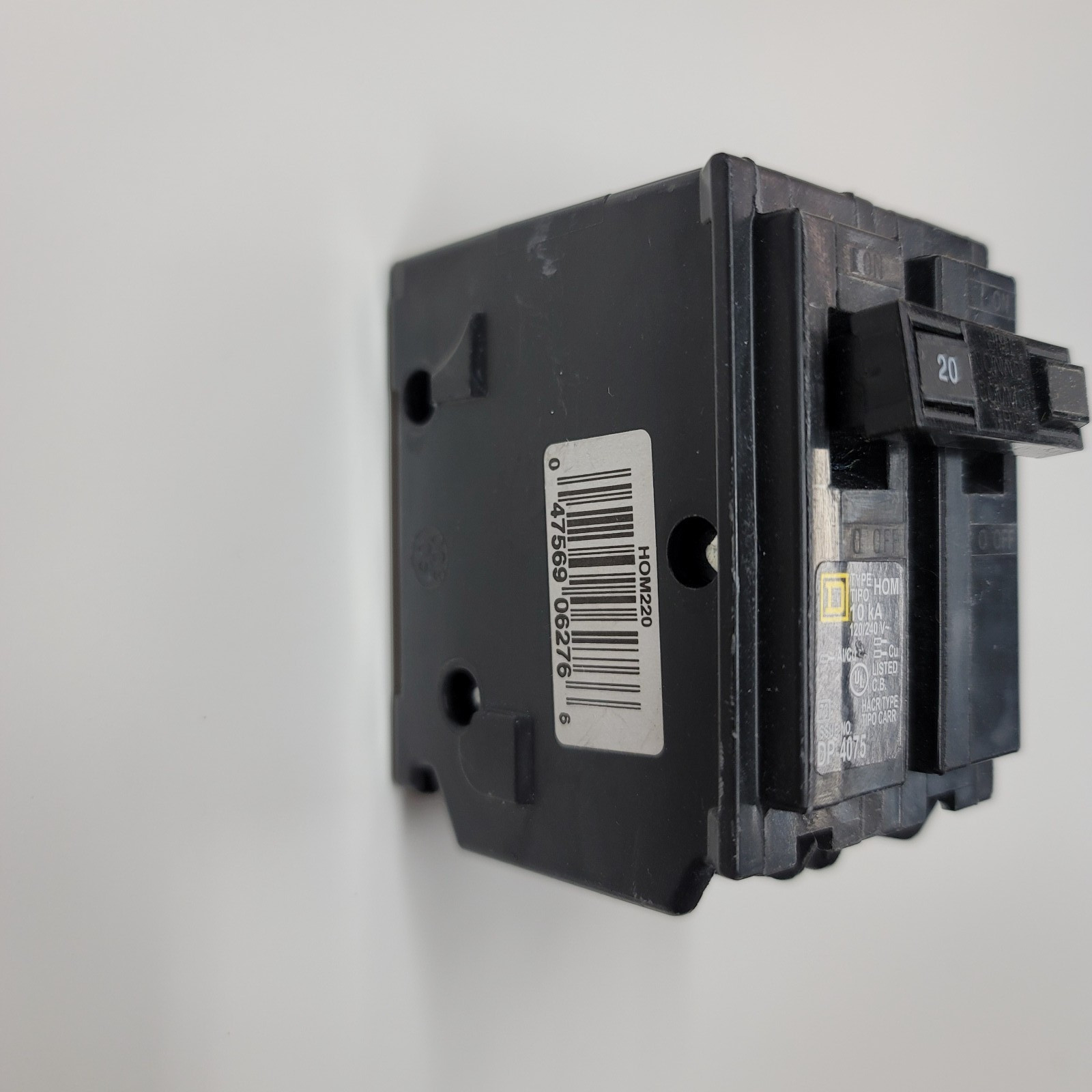Square D HOM220 20A 2 Pole Circuit Breaker Homeline 120/240V Common trip NEW