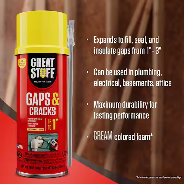 12 oz. Gaps and Cracks Insulating Spray Foam Sealant