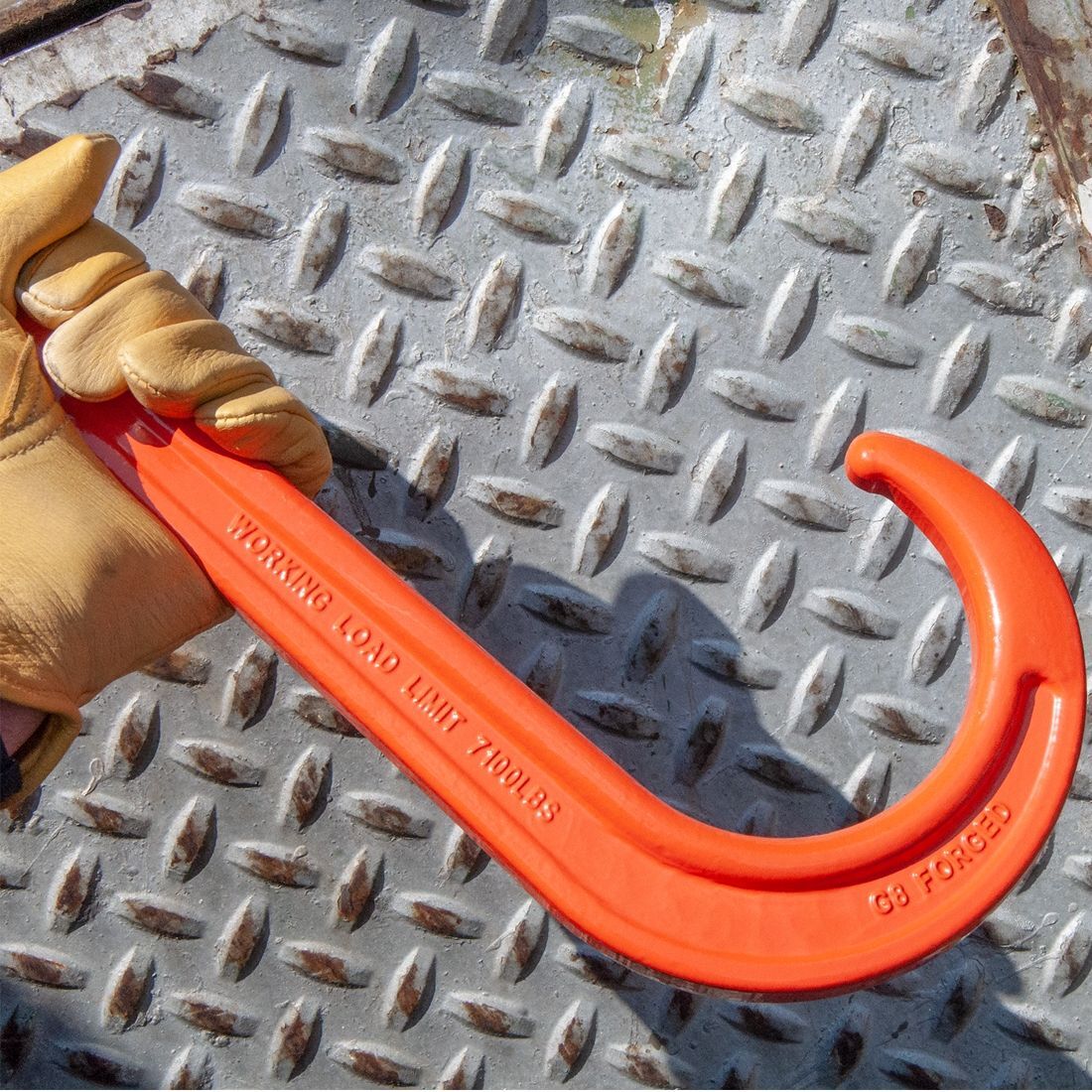 VULCAN G80 Long J Hook Tow Chain – 3/8″ x 8′ – PROSeries – 7100 lbs SWL