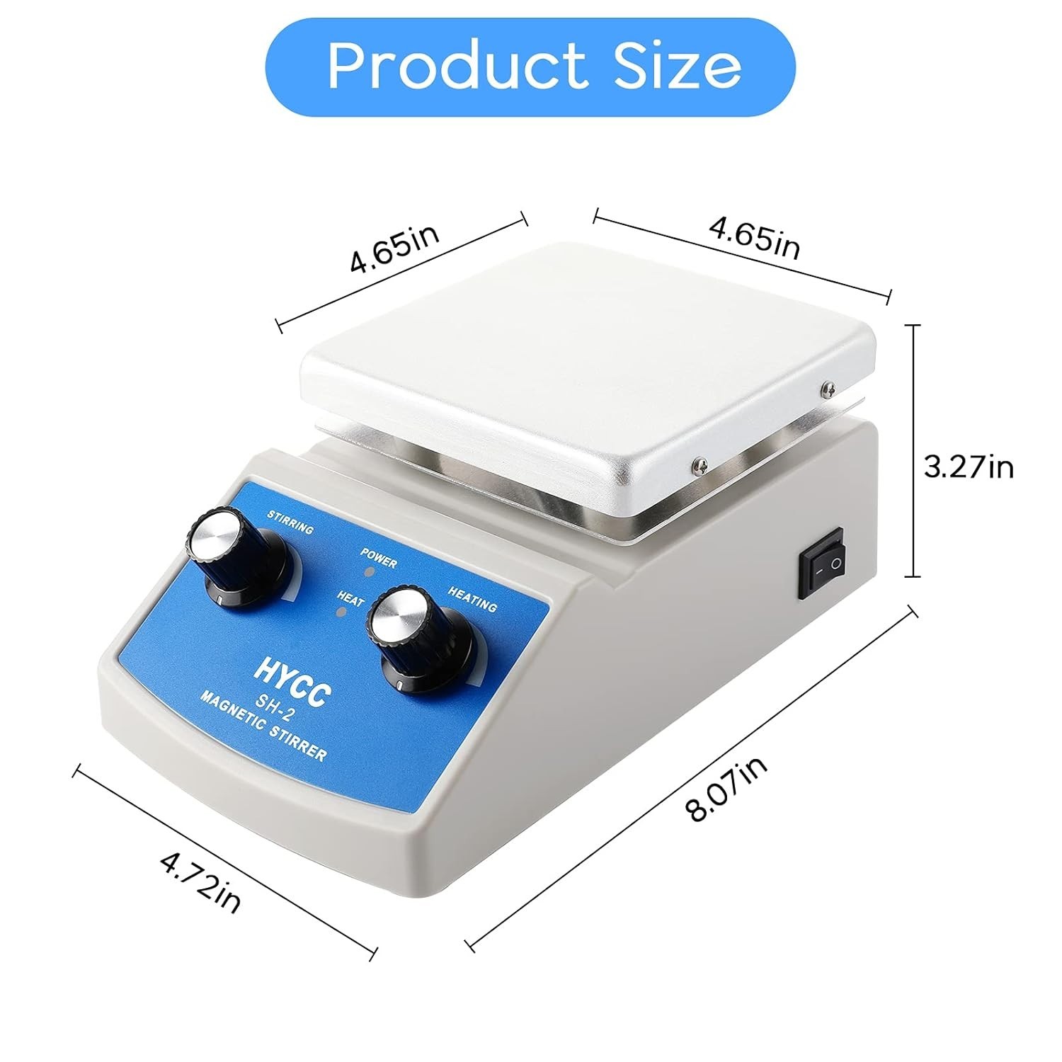 Laboratory-Grade Magnetic Stirrer Hot Plate – 2000mL Capacity, Rapid Heating