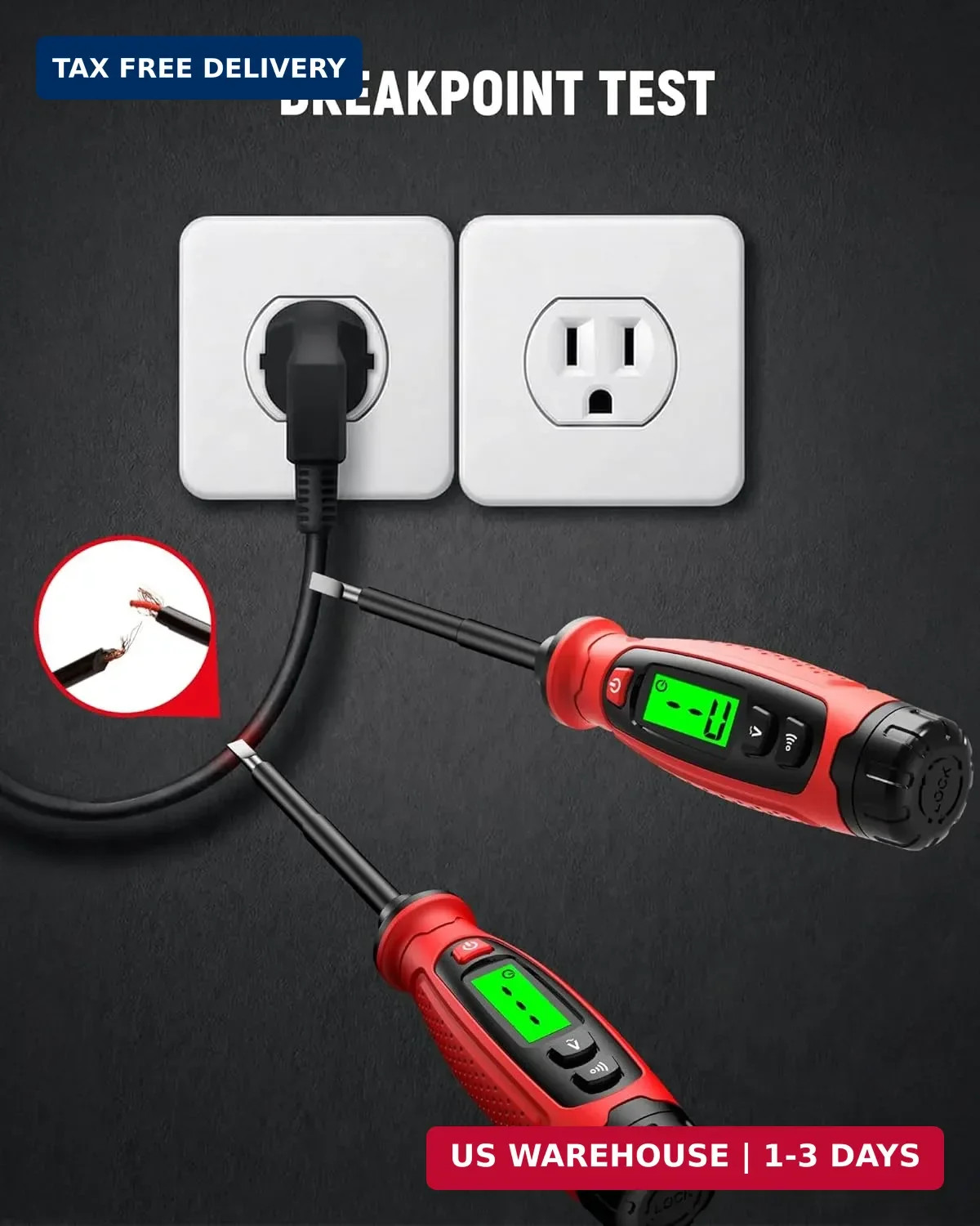 KAIWEETS 2-in-1 Voltage Tester Screwdriver LCD Non Contact Detector Pen