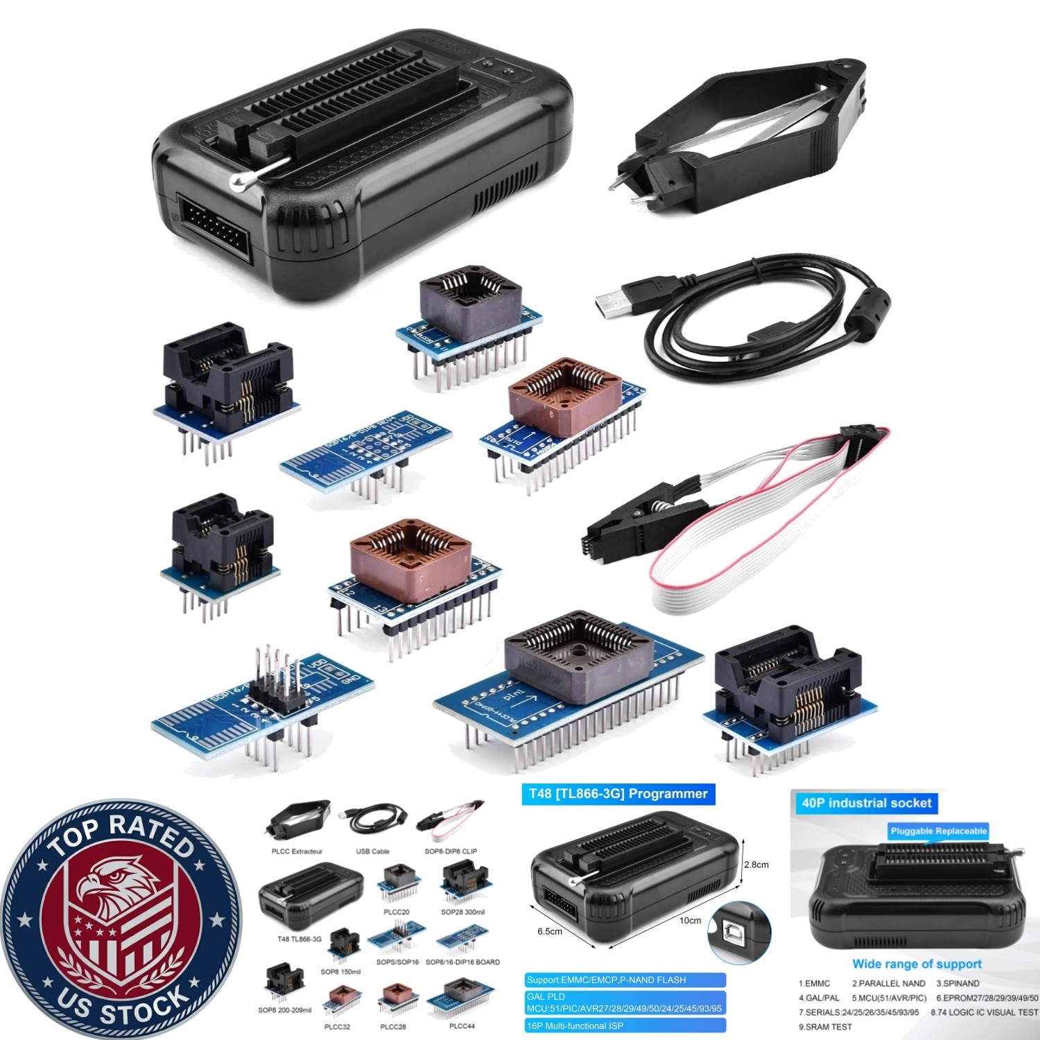 TL866-3G Industrial Programmer: 5x Faster Speed & Comprehensive Toolset Included