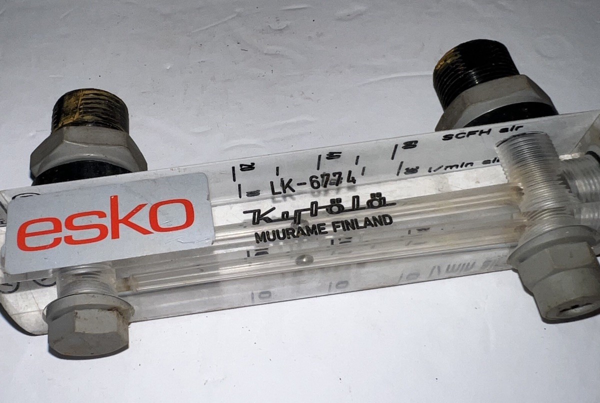Esko LK-6774 Air Flow Meter Rotameter Finland