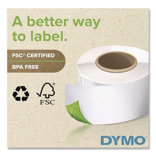 DYMO LabelWriter Continuous-Roll Receipt Paper, 2.25″x300 ft, White, 5 Rolls/PK