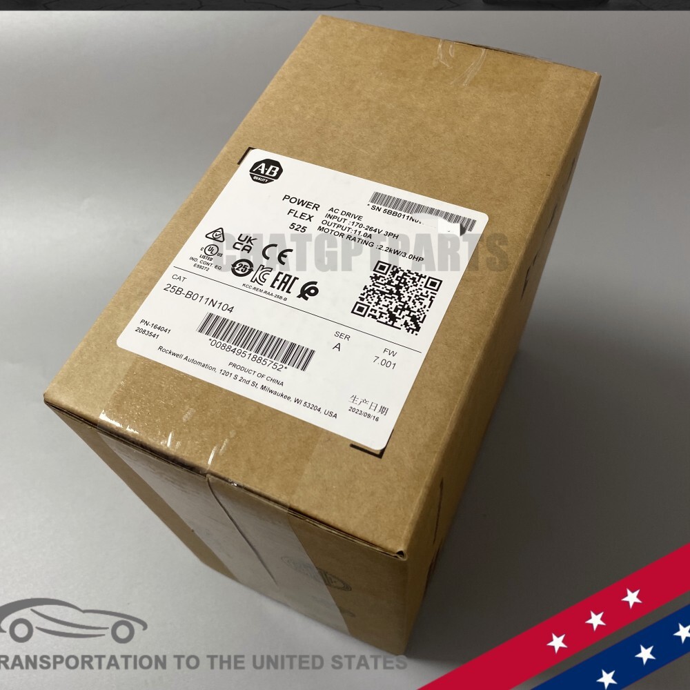 Allen-Bradley 25B-B011N104 Ser A PowerFlex 525 AC Drive 3HP 2023 New TX STOCK