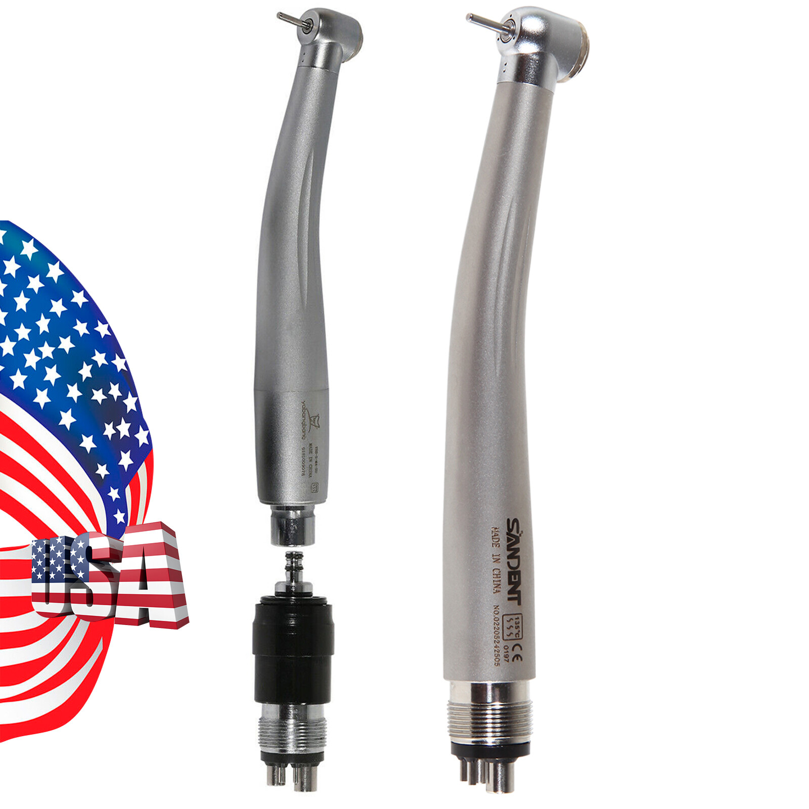 Dental High Speed Turbine Handpiece fit w/ NSK 4 hole Quick Coupler STNABM/YBNK4