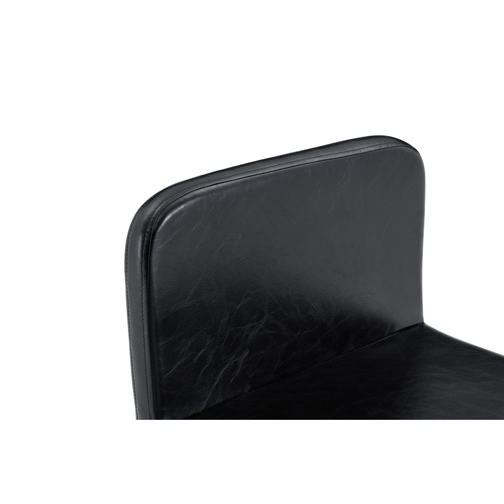 Retro Faux Leather Seating Set (Set of 4 or More) – Black Oil Wax Texture
