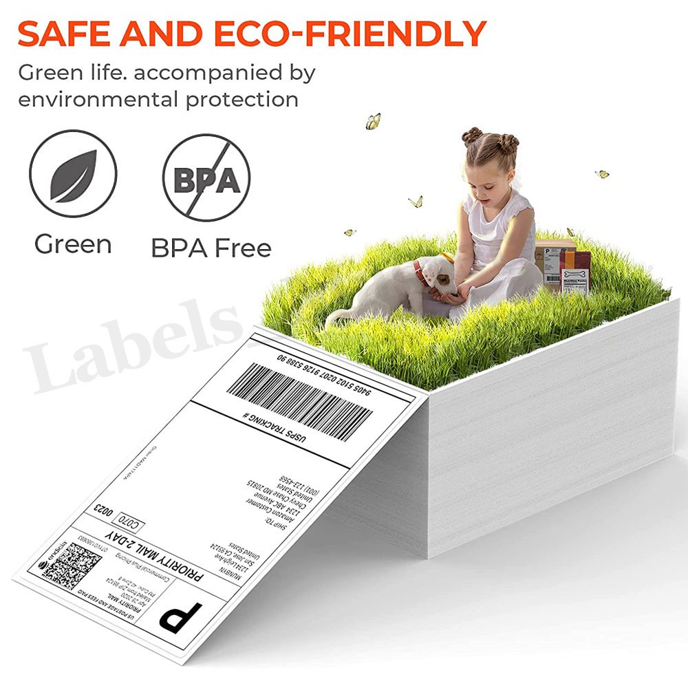 4×6 Fanfold Direct Thermal Shipping Labels for Zebra & Rollo Printers and More