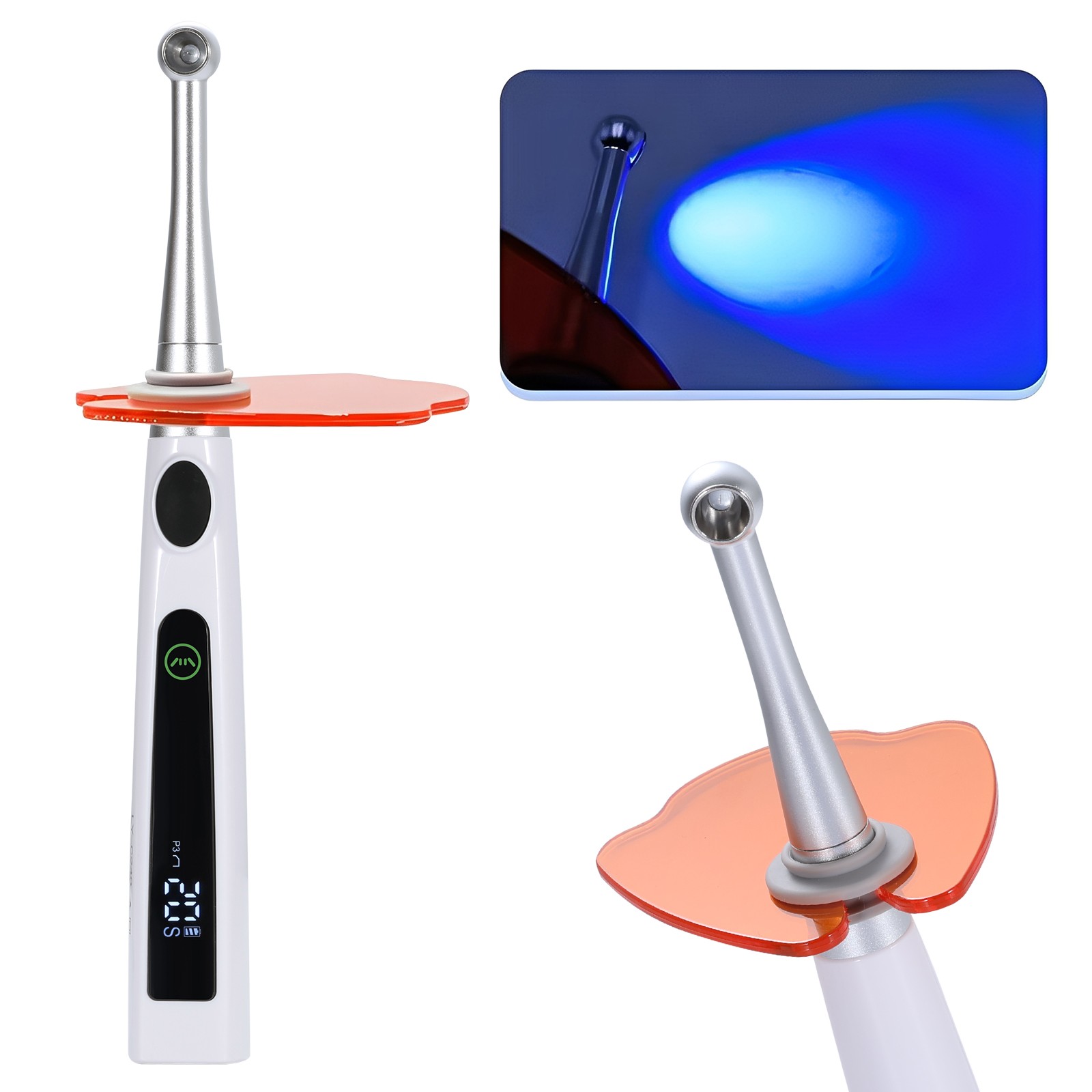 Dental Cordless LED Curing Light Lamp 1 Second Cure 800-2400mw/cm²