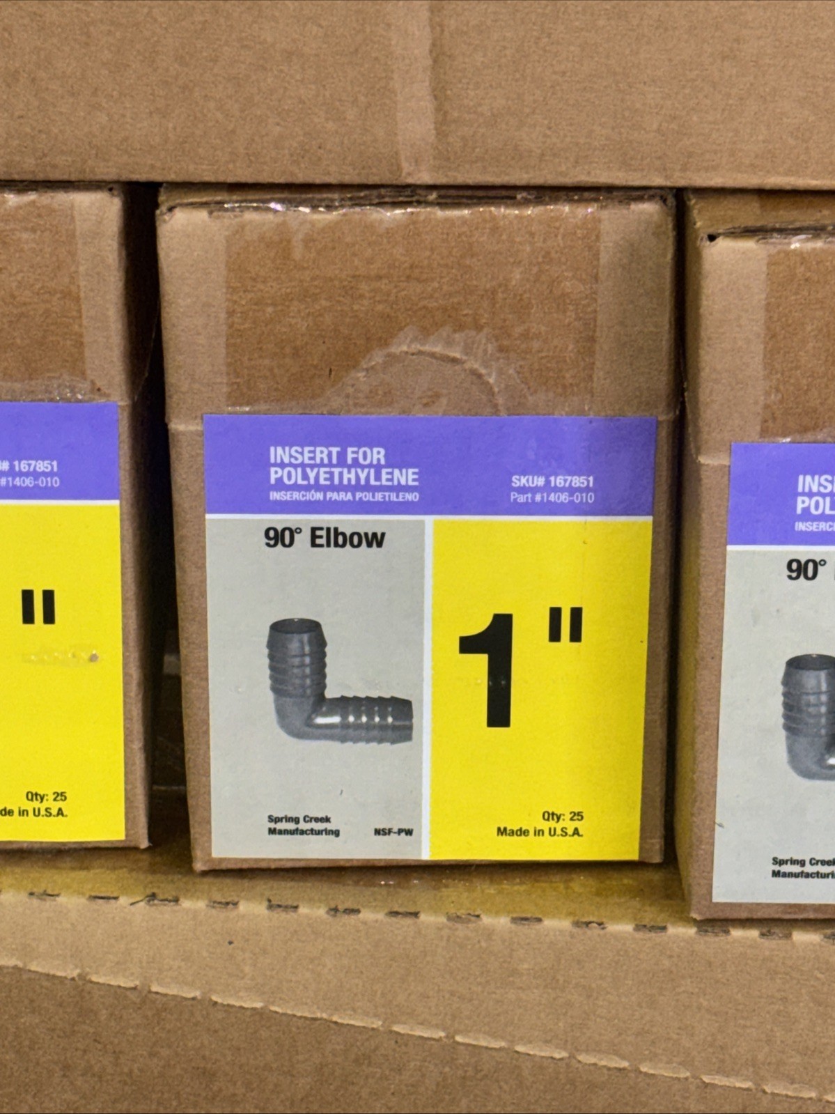 Poly Inserts | 90 Degree Elbow | 1” | Qty. 25 | One Box