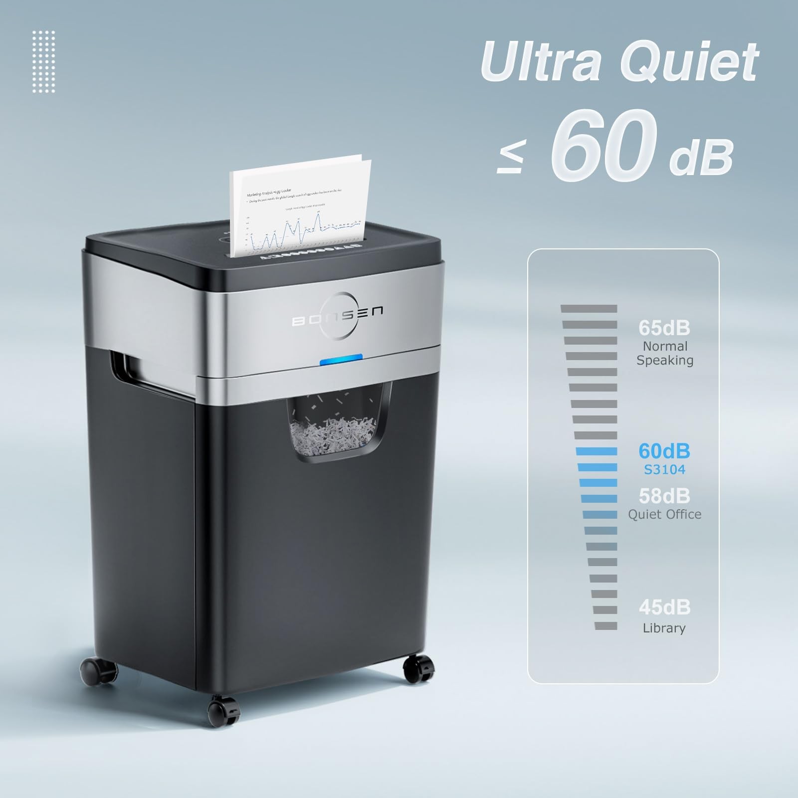 Paper Shredder, 20-Sheet 60 Mins Nonstop Heavy Duty Paper Shredder for Office…