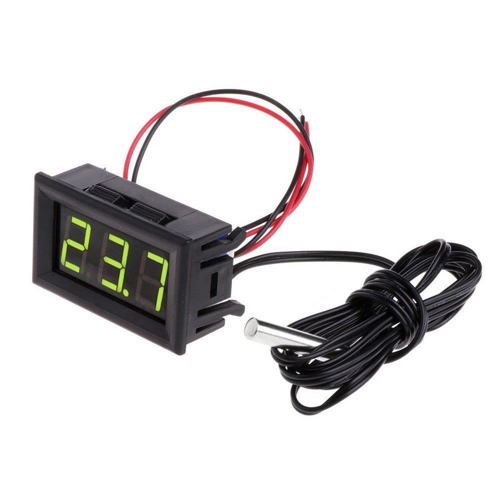 Large LCD Digital Thermometer Temperature Auto Car Meter Gauge With Probe DC 12V