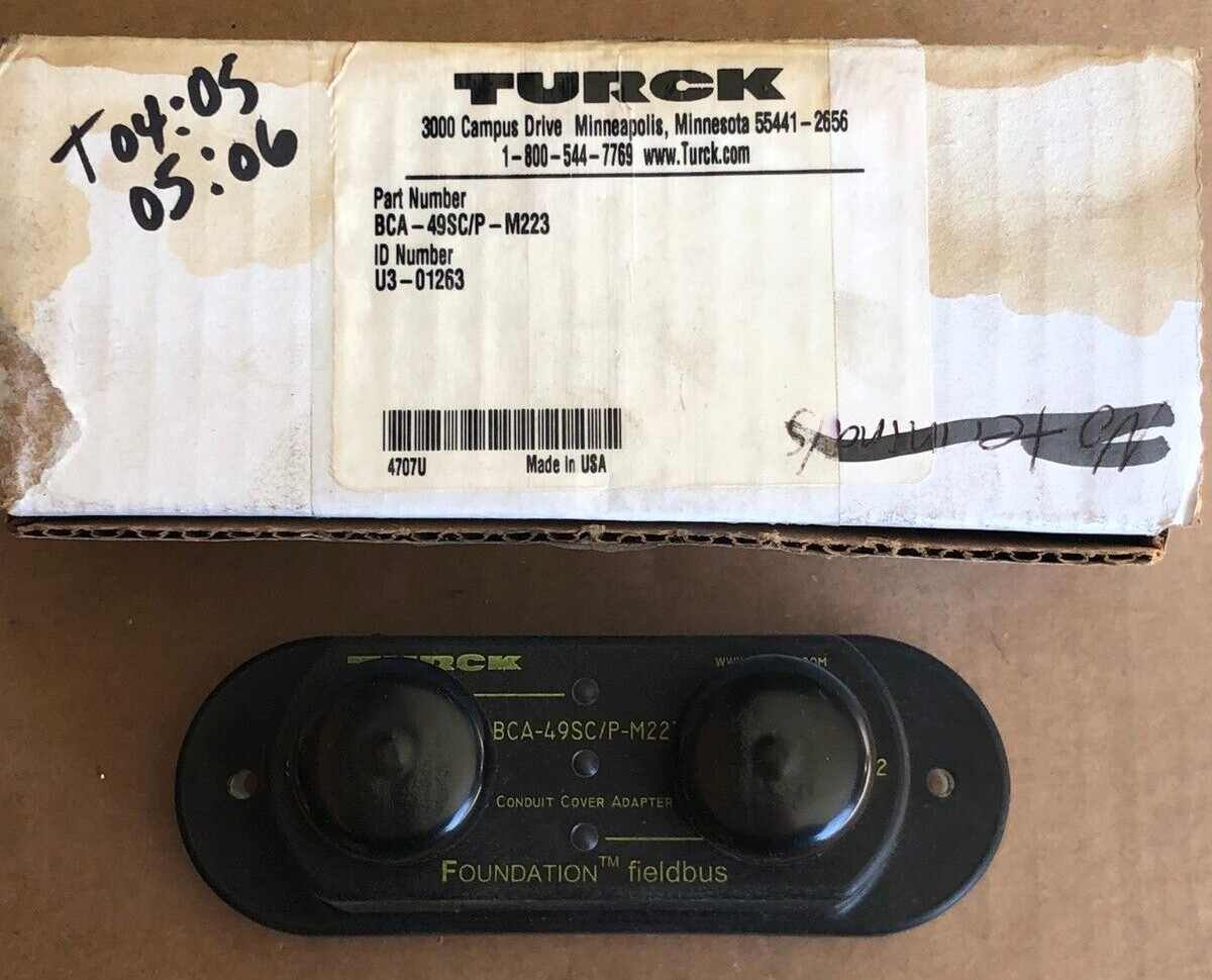 TURCK BCA-49SC/P-M223 BUS CONDUIT ADAPTER BCA49SCPM223 FOR FIELDBUS SYSTEMS