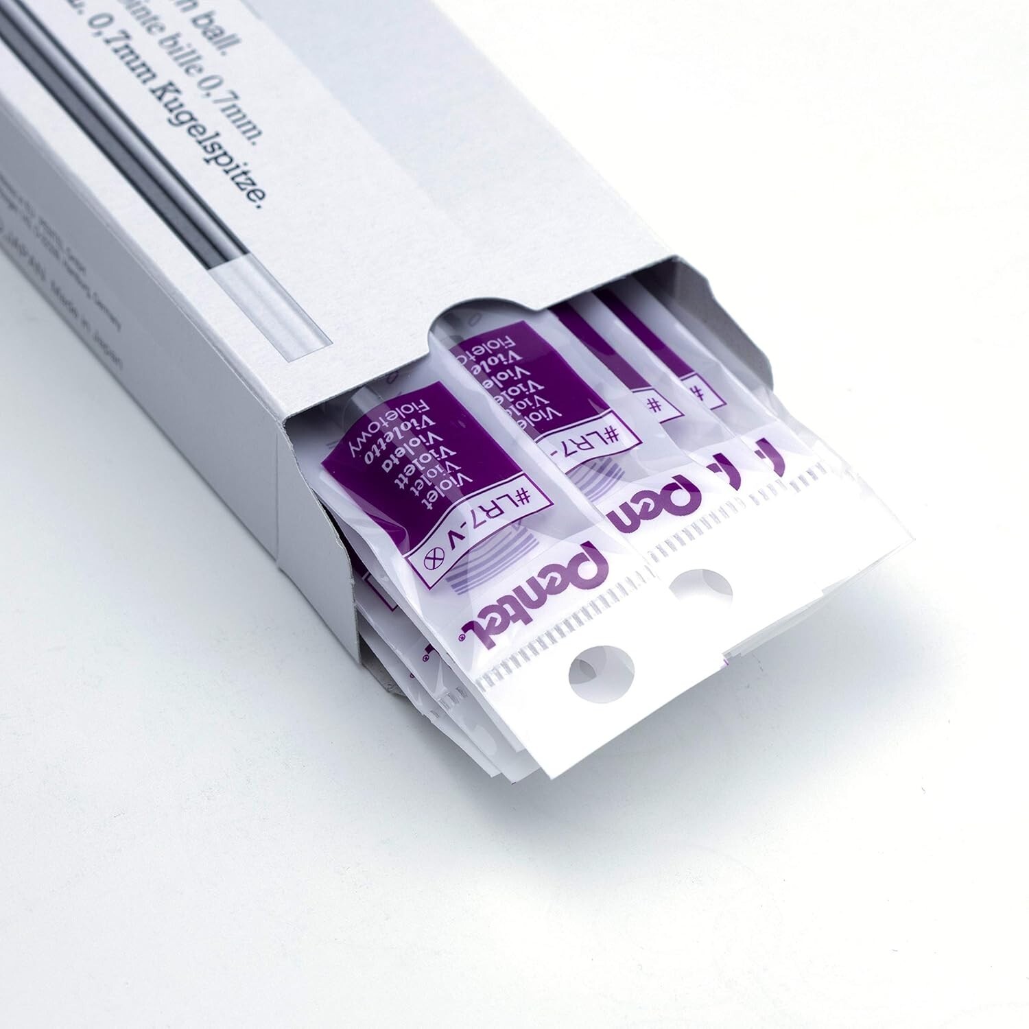 Pentel Refill Ink for EnerGel Liquid Gel Pen, 0.7mm, Violet Ink, Box of 12