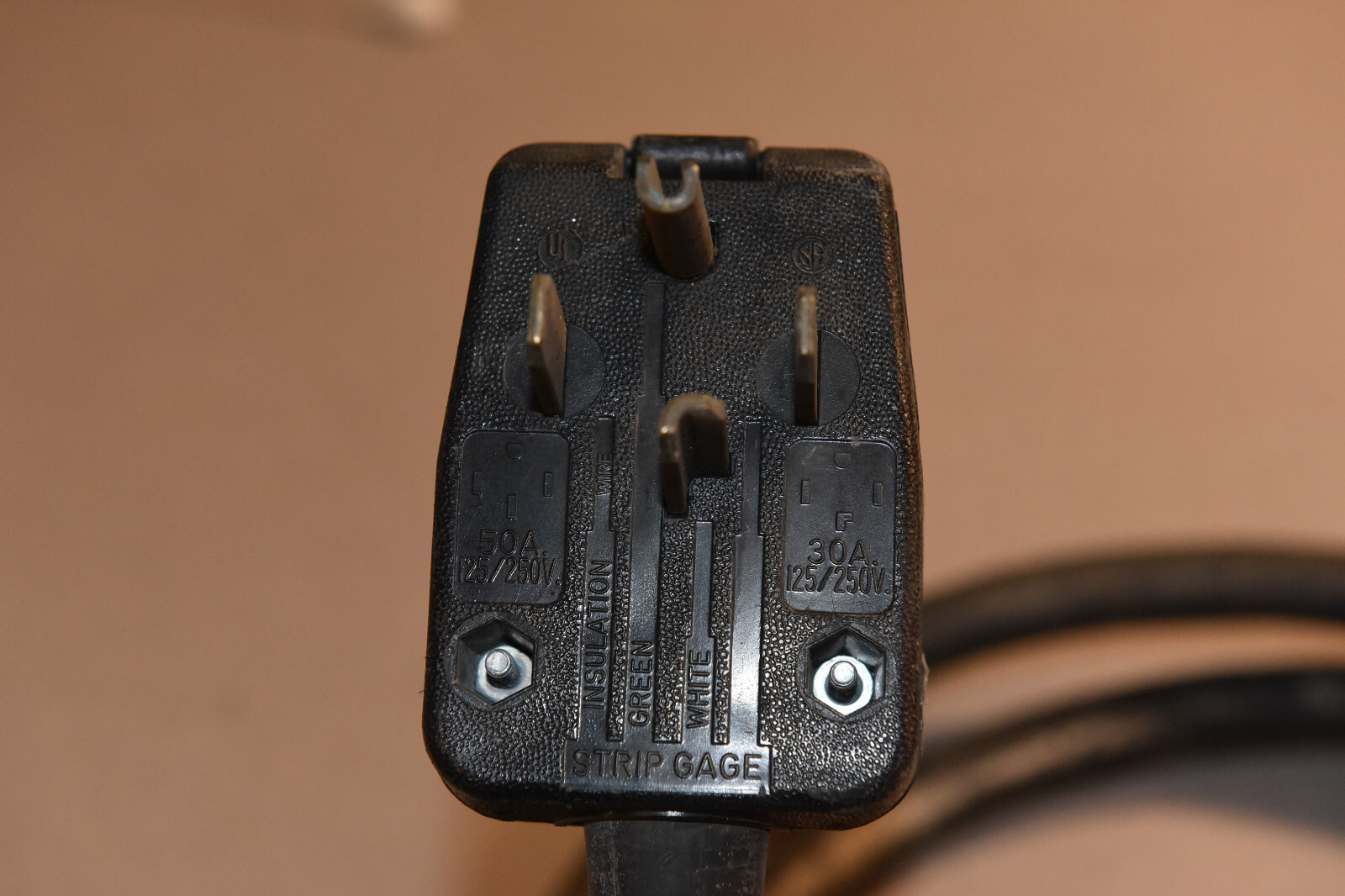 Condo Cord – 30A 125/250V Plug to 50A 125/250V twist lock connector 4′-6′ long