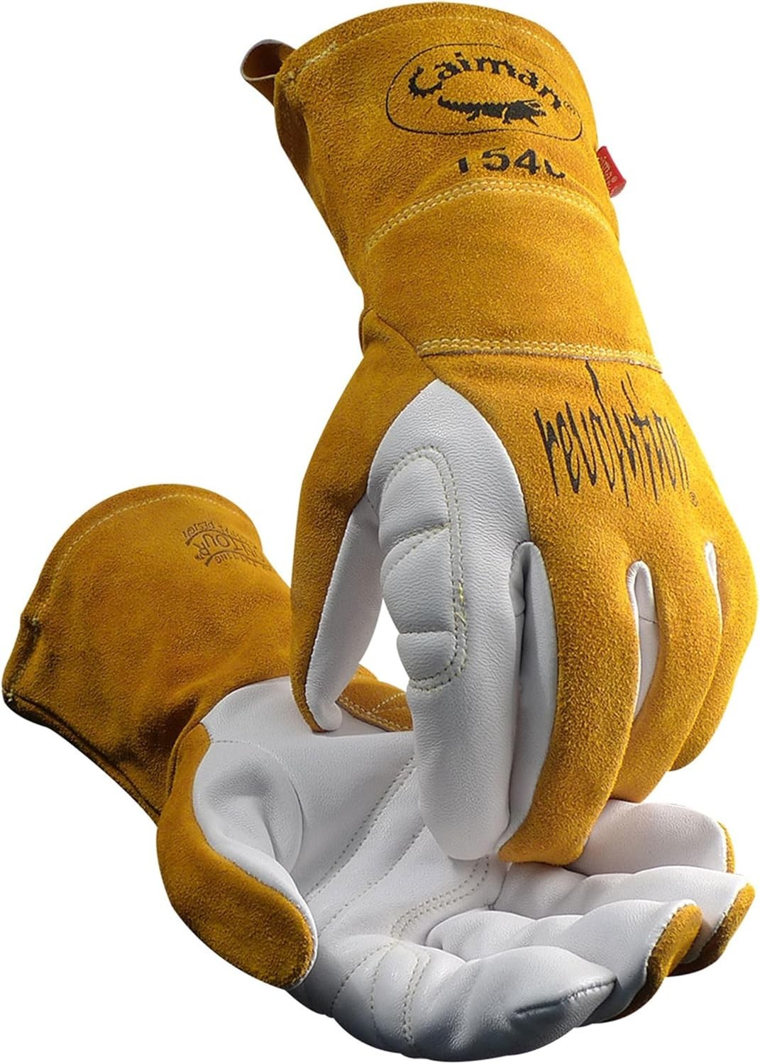 Goat Grain TIG/Multi-Task Welding Gloves, Split Cowhide Back, 4-Inch Extended…