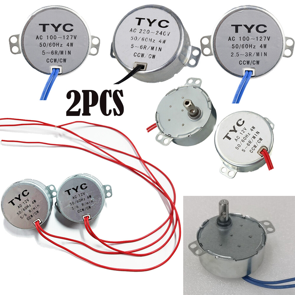 TYC-50 AC 12/110/220V 4W 50/60Hz Synchronous Motor 2.5/3/5/6RPM For Microwave 2X