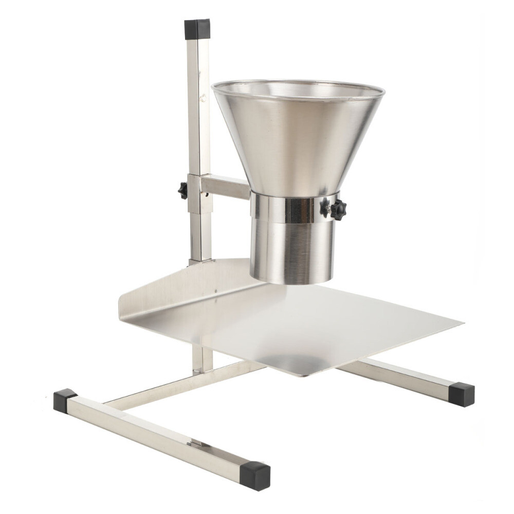 Stainless Steel Feeding Hopper Manual Filling Package Funnel with Bracket 4» US
