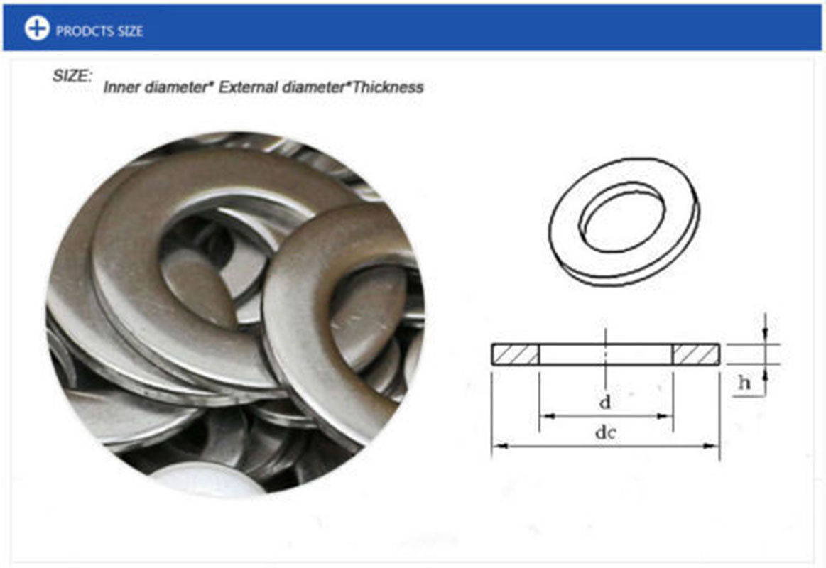 304 SS M1.6-M30 Large Flat Ring Ultra Thin plain Washers Flat washer