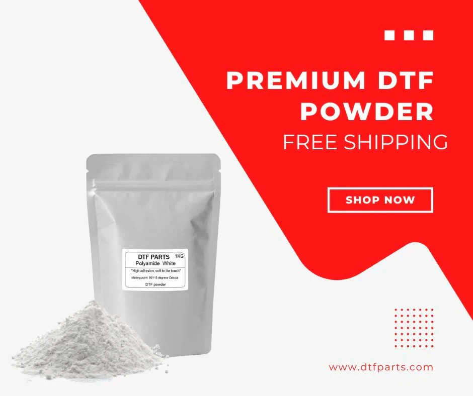 DTF White Adhesive Powder 2.2lbs – 1 kg Digital Transfer Hot Melt TPU Soft Feel