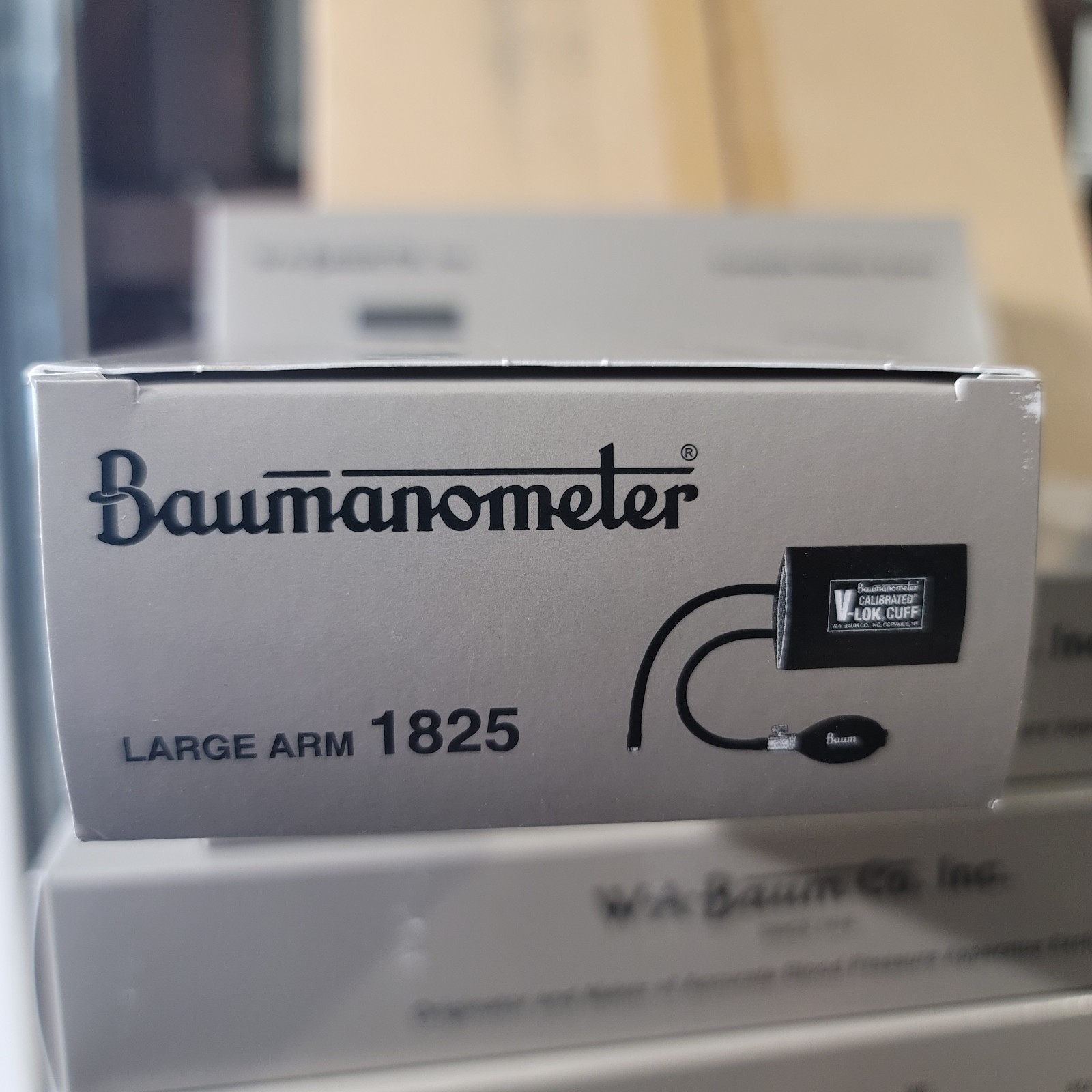 W.A. Baum 1825 Adult LARGE ARM Reusable Blood Pressure Cuff & Bulb 1 Each V-LOK
