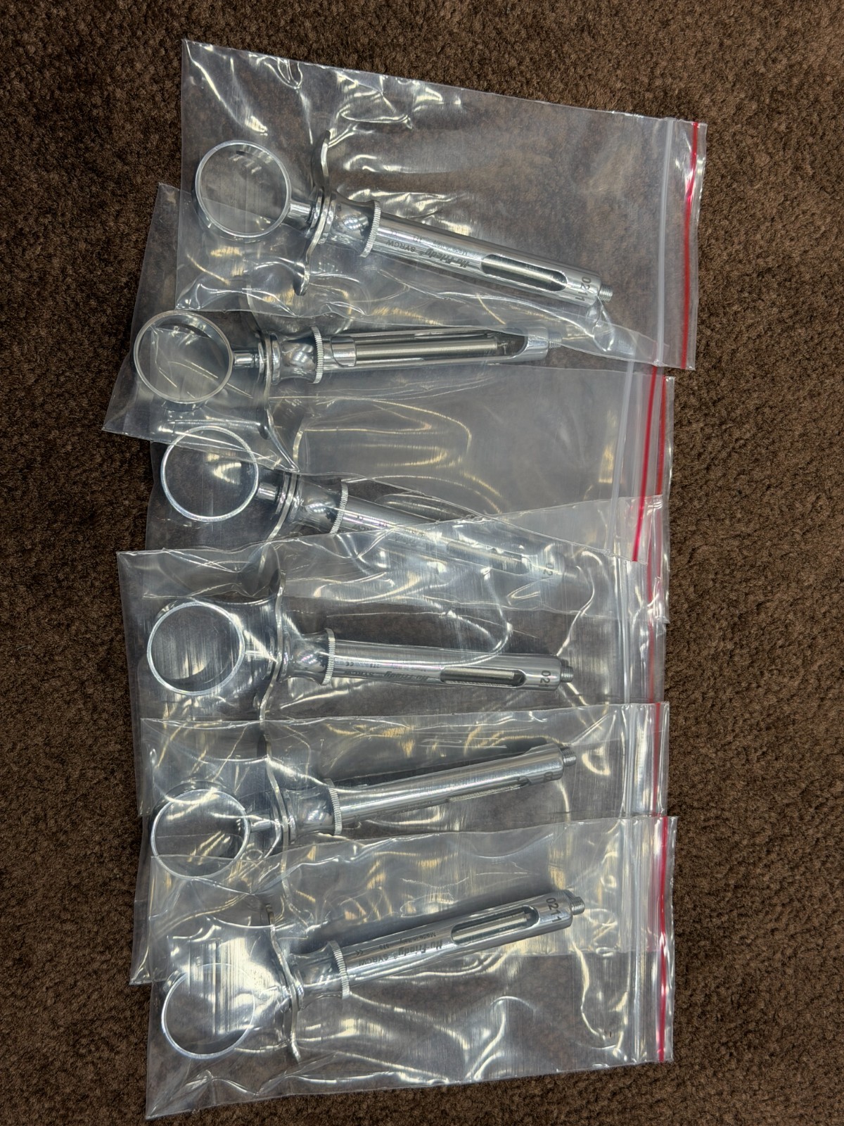 Lot of 6x Hu-Friedy CW Type Dental Anesthetic Aspirating Syringe 1.8ml SYRCW