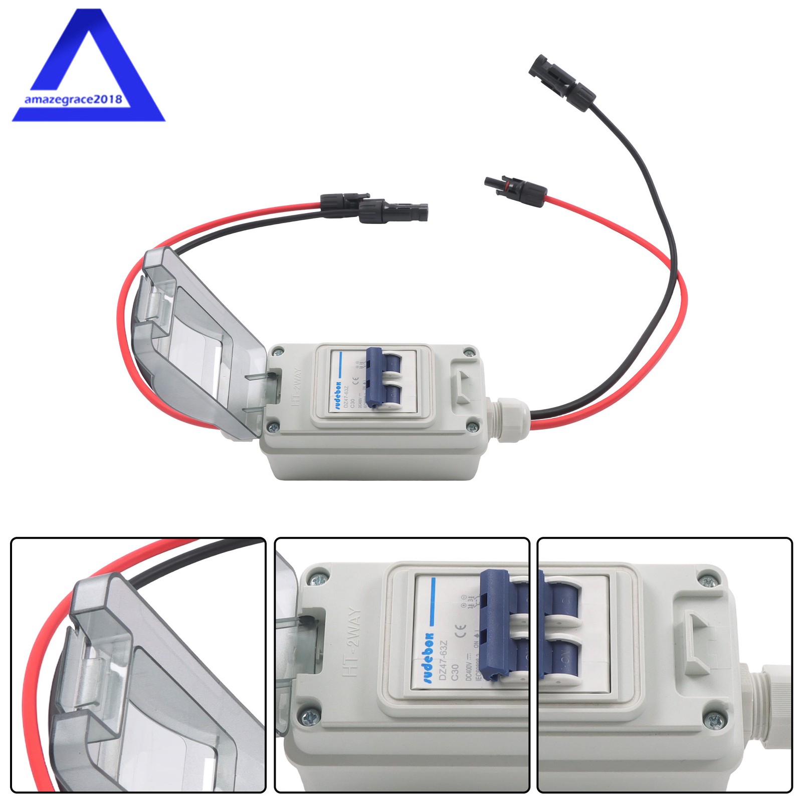 Solar Panel Disconnect Switch 400V 30Amp with 2P DC Miniature Circuit Breaker