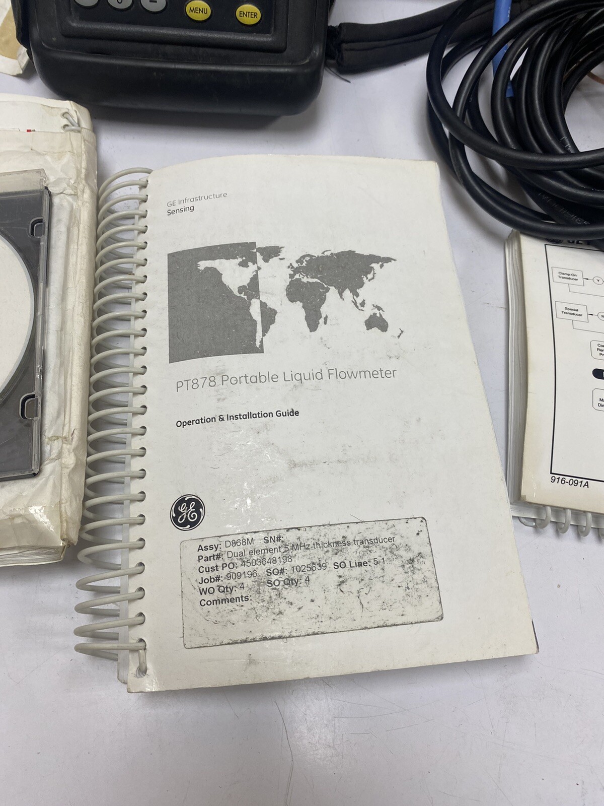 GE Panametrics TransPort PT878 PORTABLE LIQUID FLOWMETER