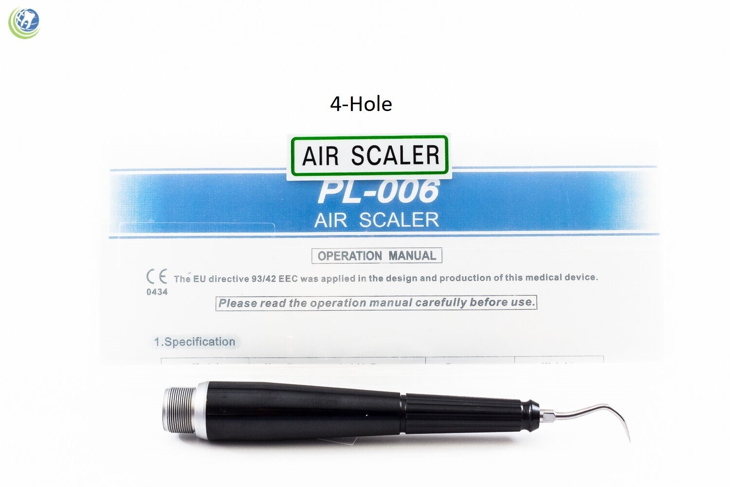 NEW DENTAL HYGIENIST PNEUMATIC AIR SCALER 4 HOLE WITH 3 TIPS PEN-LIM PL-006