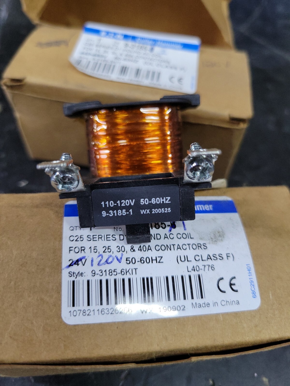 1) New Old Stock! Eaton C25 9-3185-1 Coil 110-120V 15 25 30 40A VN