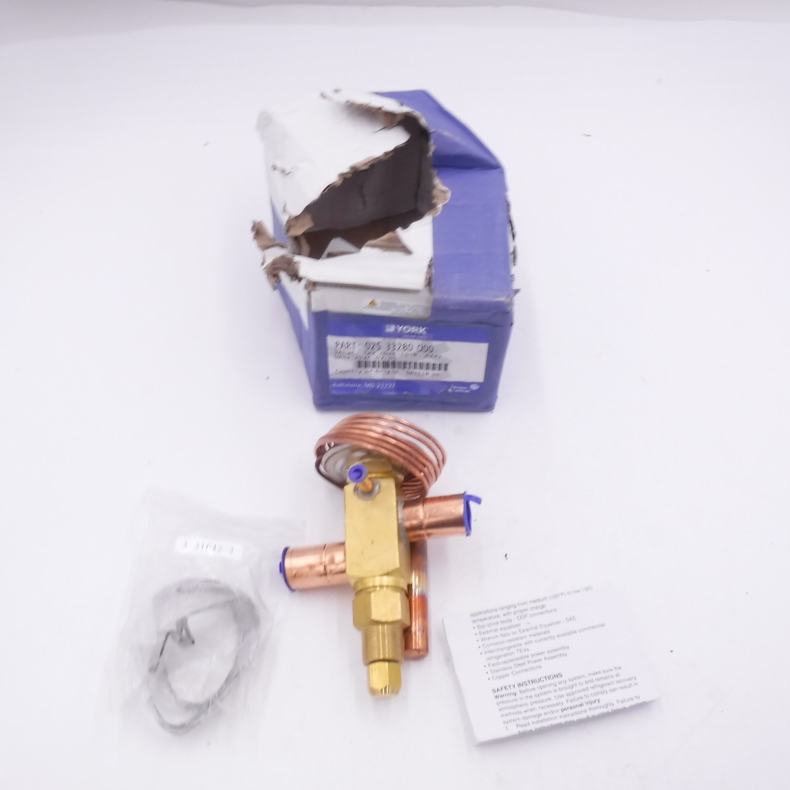 York 7/8″ In 7/8″ Out Thermal Expansion Valve 025 33280 000