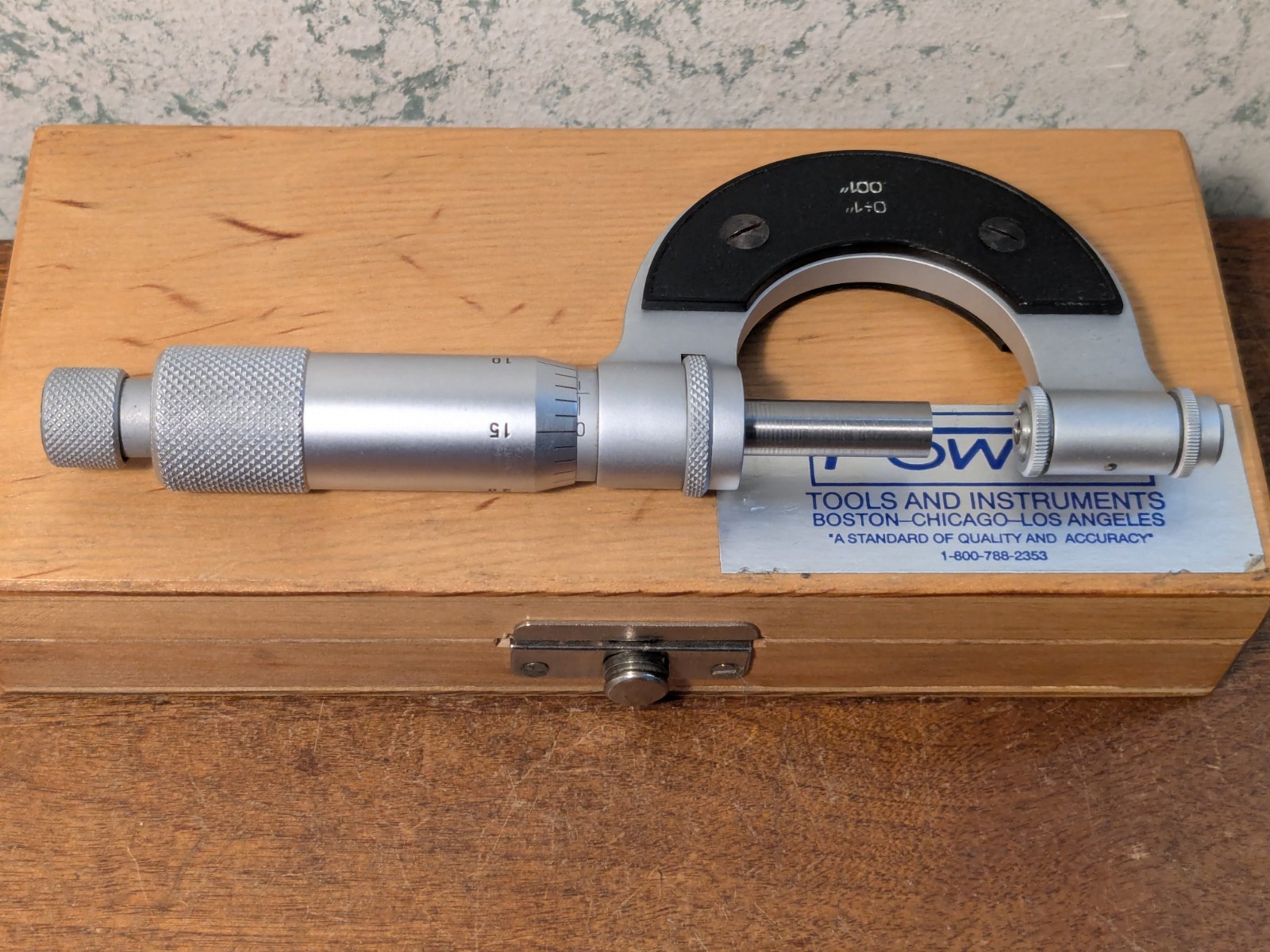 FOWLER 0-1 Inch THREAD PITCH MICROMETER w/ 5 ANVIL SETS – MADE in POLAND