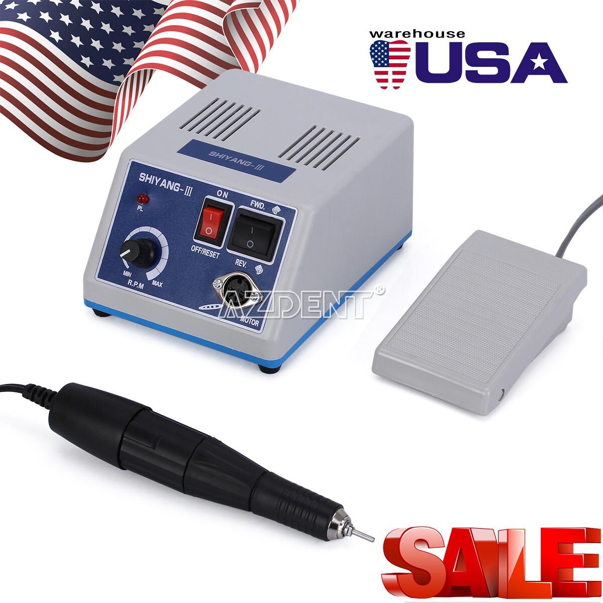 Dental Lab Electric Micromotor/35K RPM Handpiece/Contra Angle/Straight Handpiece