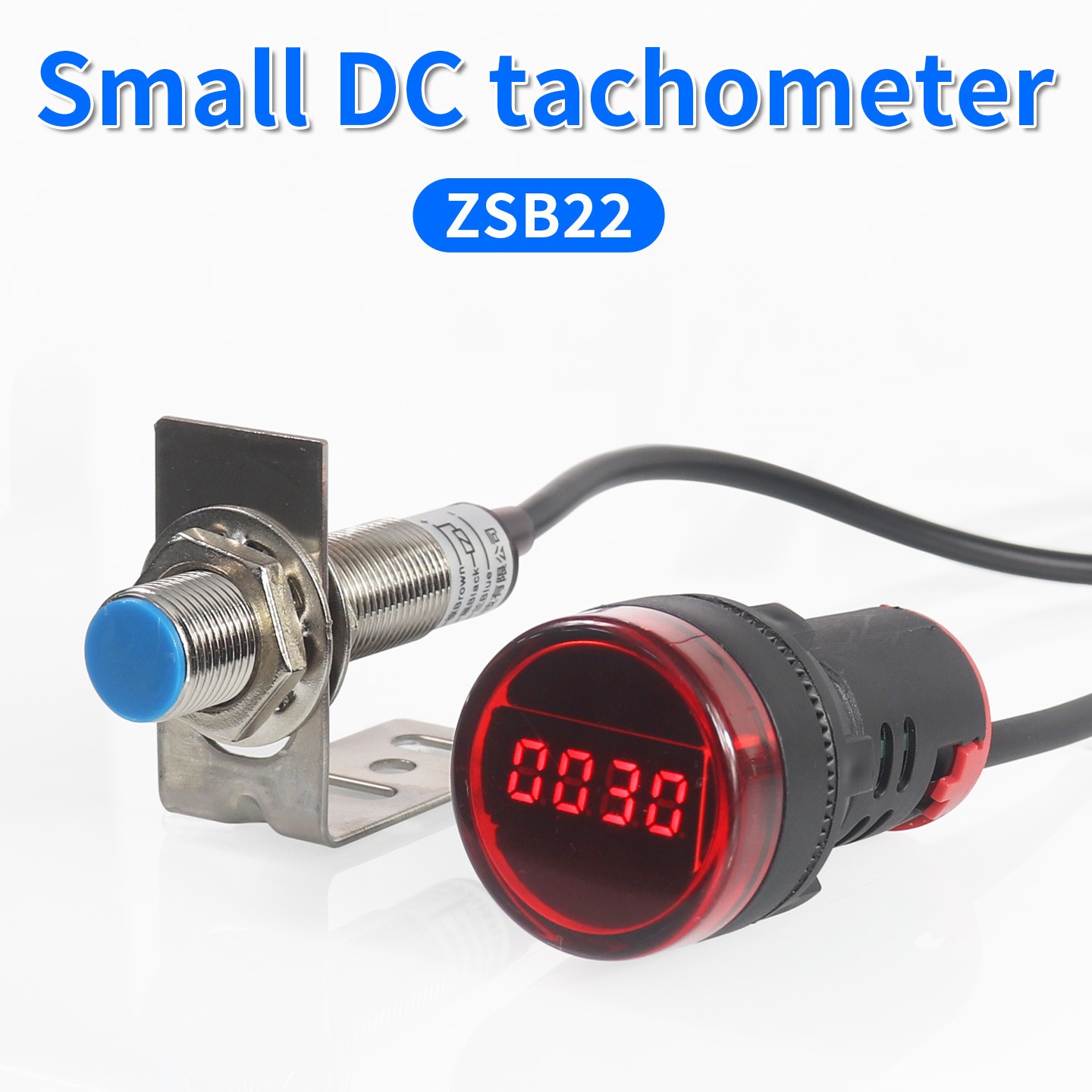 Mini Digital DC 8-24V Tachometer Motor Speed Meter Proximity Switch Sensor NPN