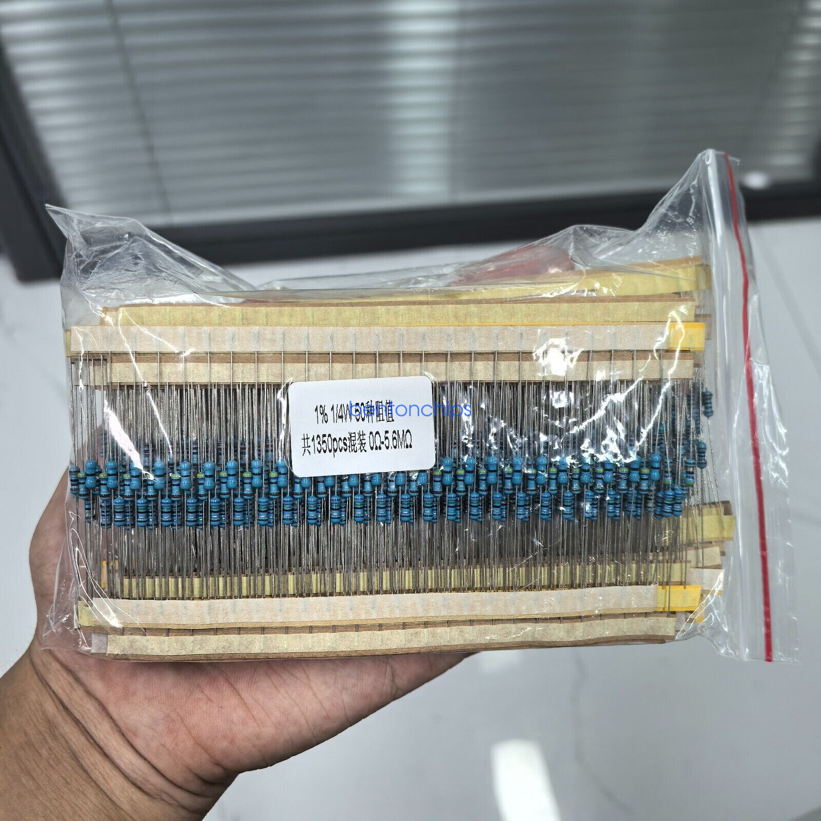1% 1/4W 50 Values 1350 Pcs 0 Ohm-5.6M Ohm Metal Film Resistors Assortment Kit