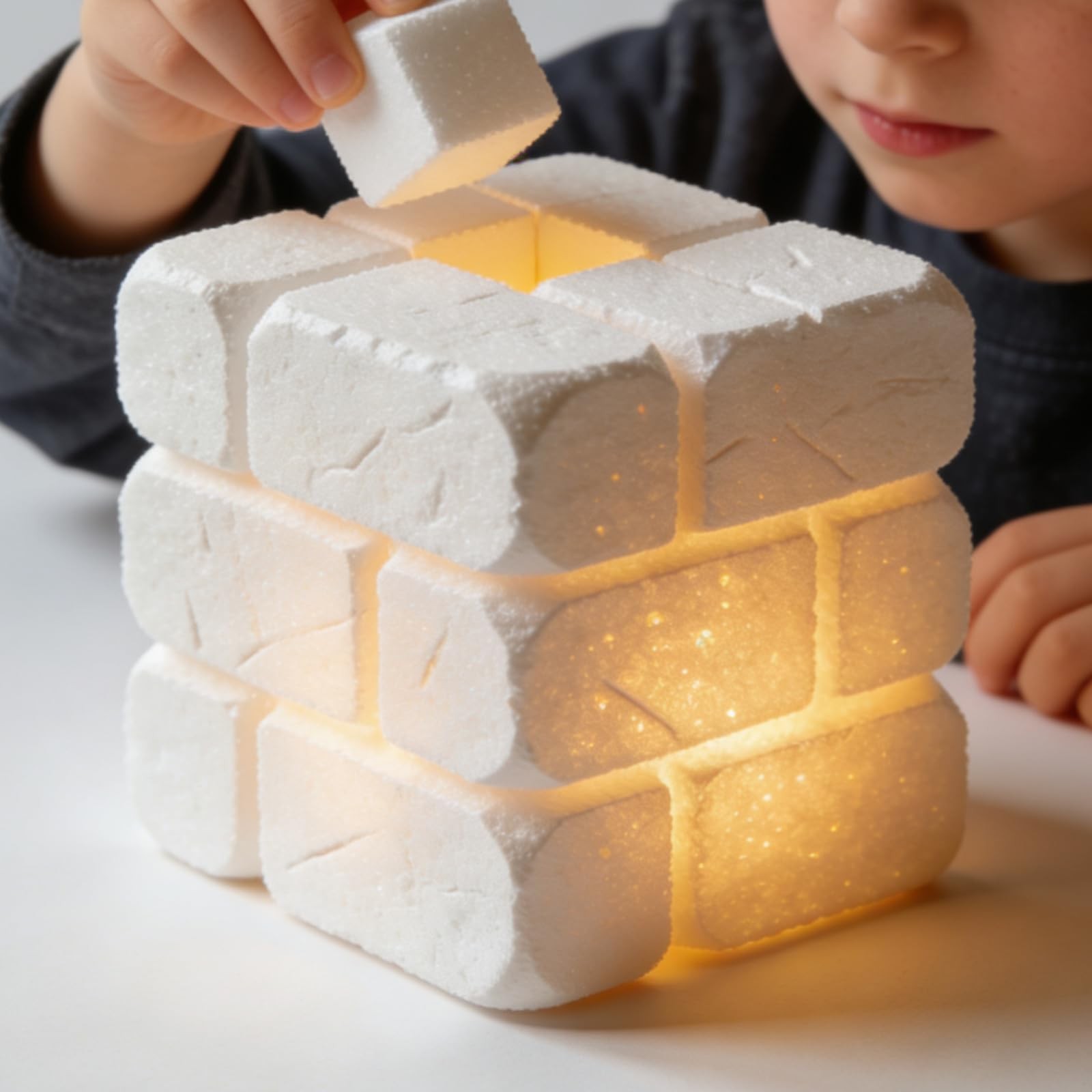 24 Pcs 4x4x2″ White Craft Foam Blocks Polystyrene Bricks For School DIY Craft
