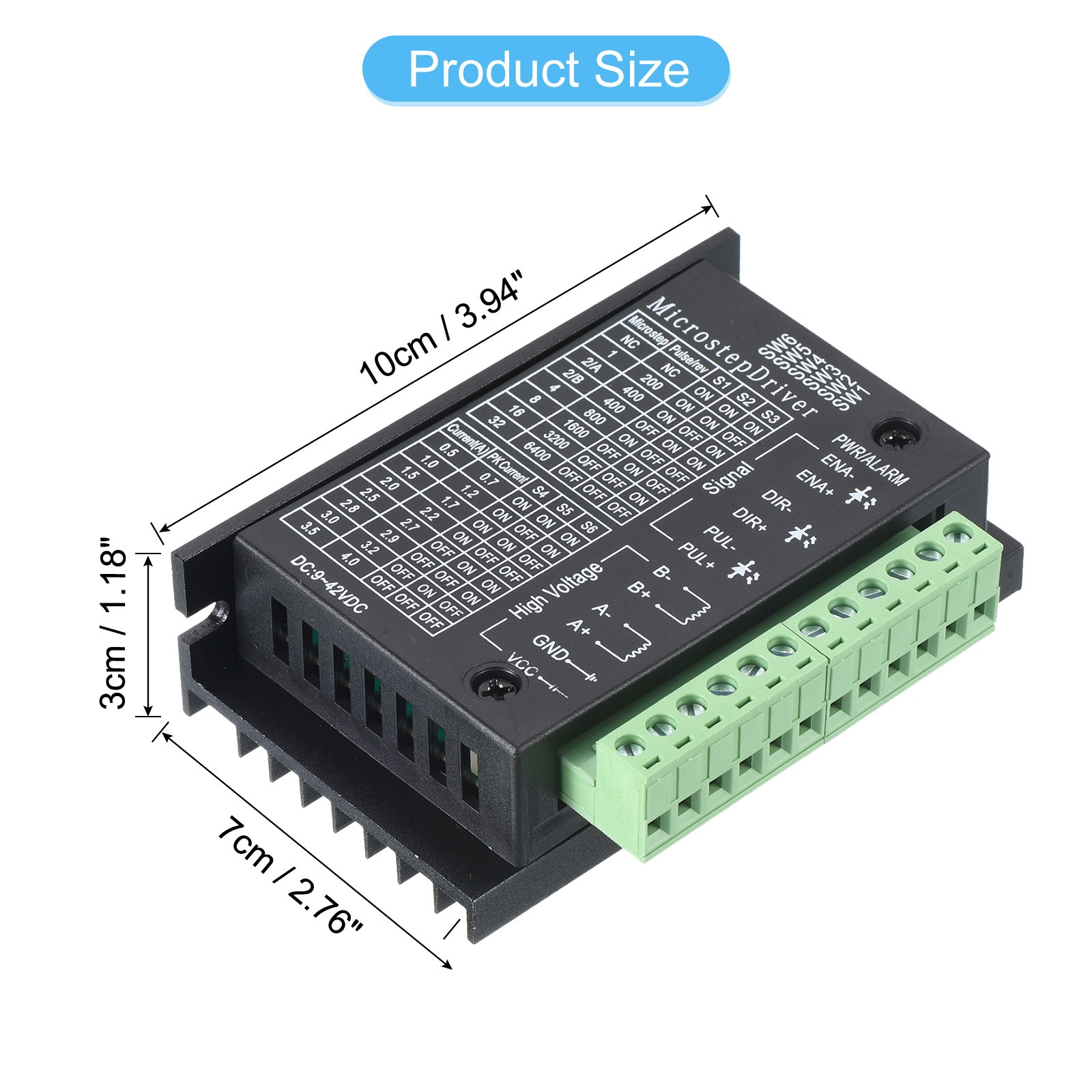 4 Pack Stepper Motor Drivers 4A Stepper Driver Controller CNC Digital Micro
