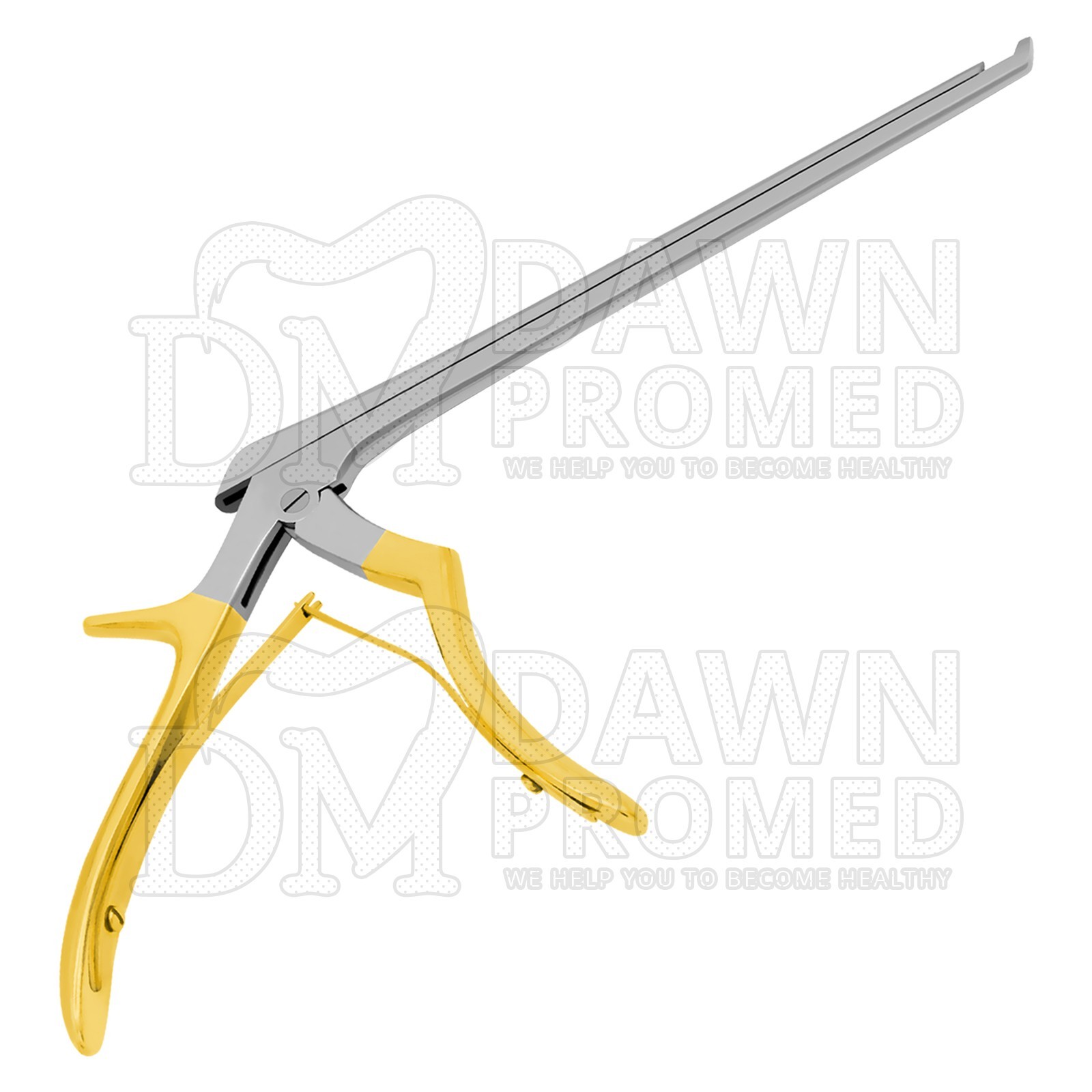 Kerrison Rongeur 7″ Shaft with 3mm 45° Up Bite Punch Forcep Gold Handle German G
