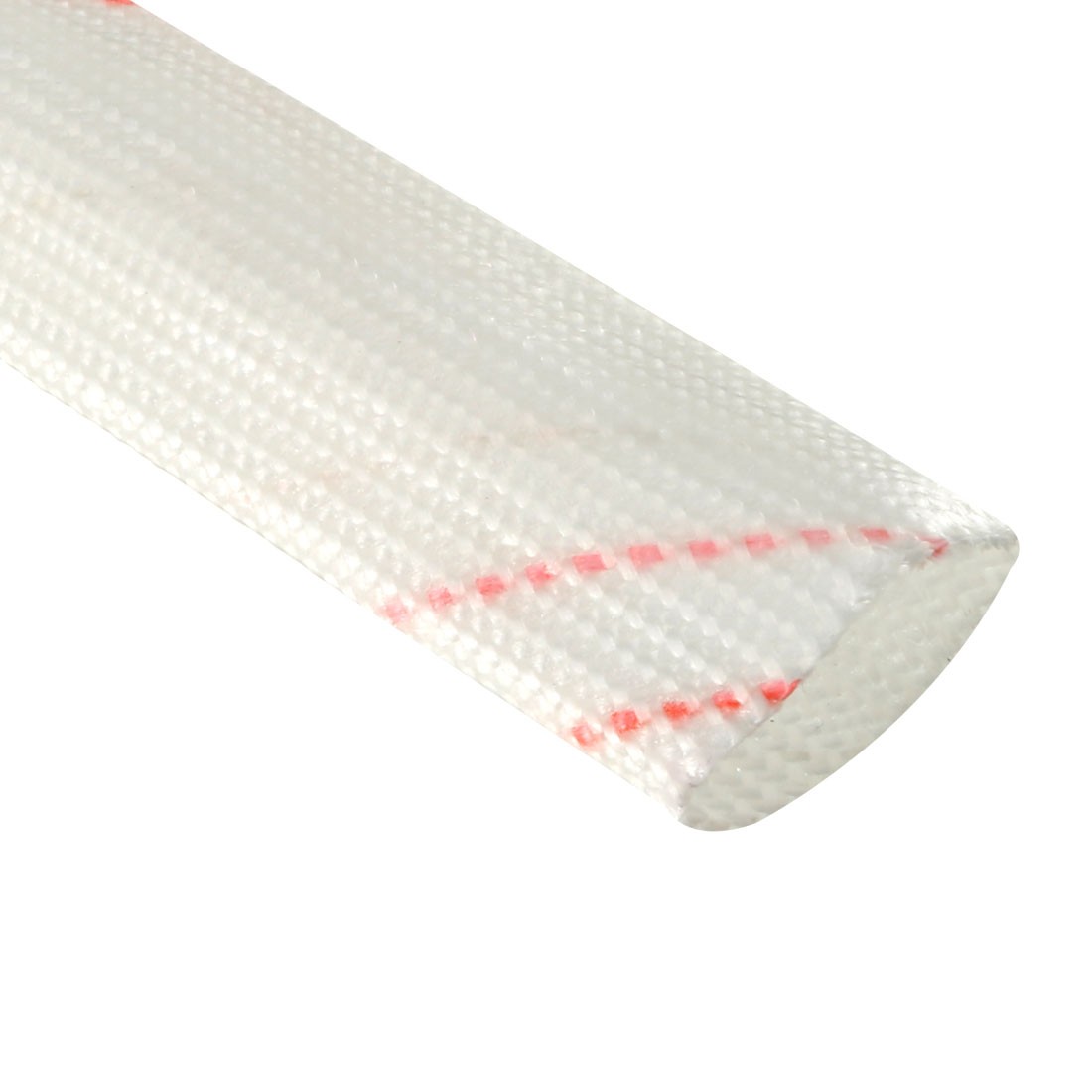 Fiberglass Sleeve 14 mm I.D. PVC Insulation Tubing 2.89ft White and Red