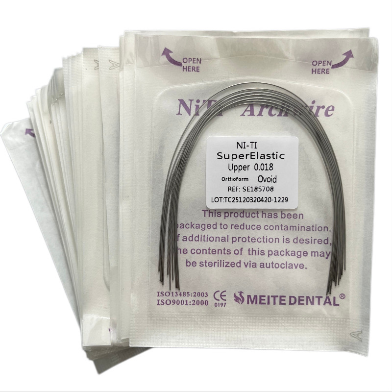 Dental Orthodontic Arch Wire Super Elastic Niti Round Rectangular Ovoid Form
