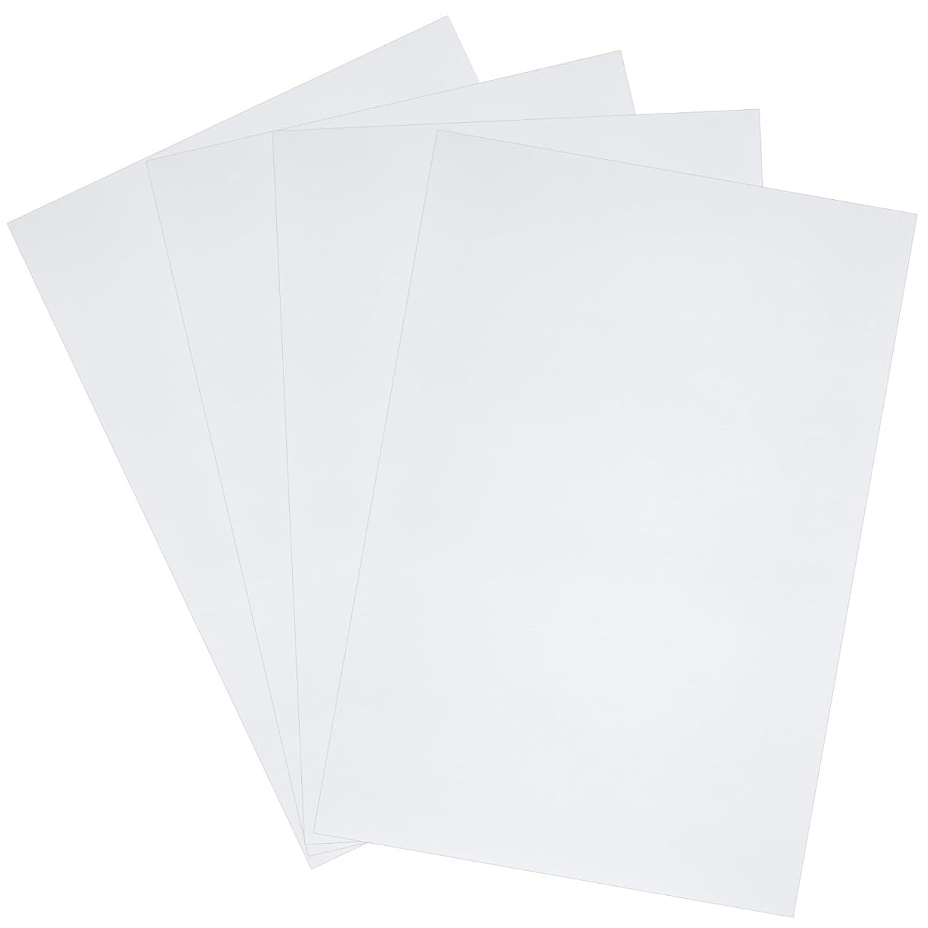 Wonderjune 4 Pieces 40″ X 28″ White Matte Rigid Vinyl Sheet 0.02 Inches Thicknes