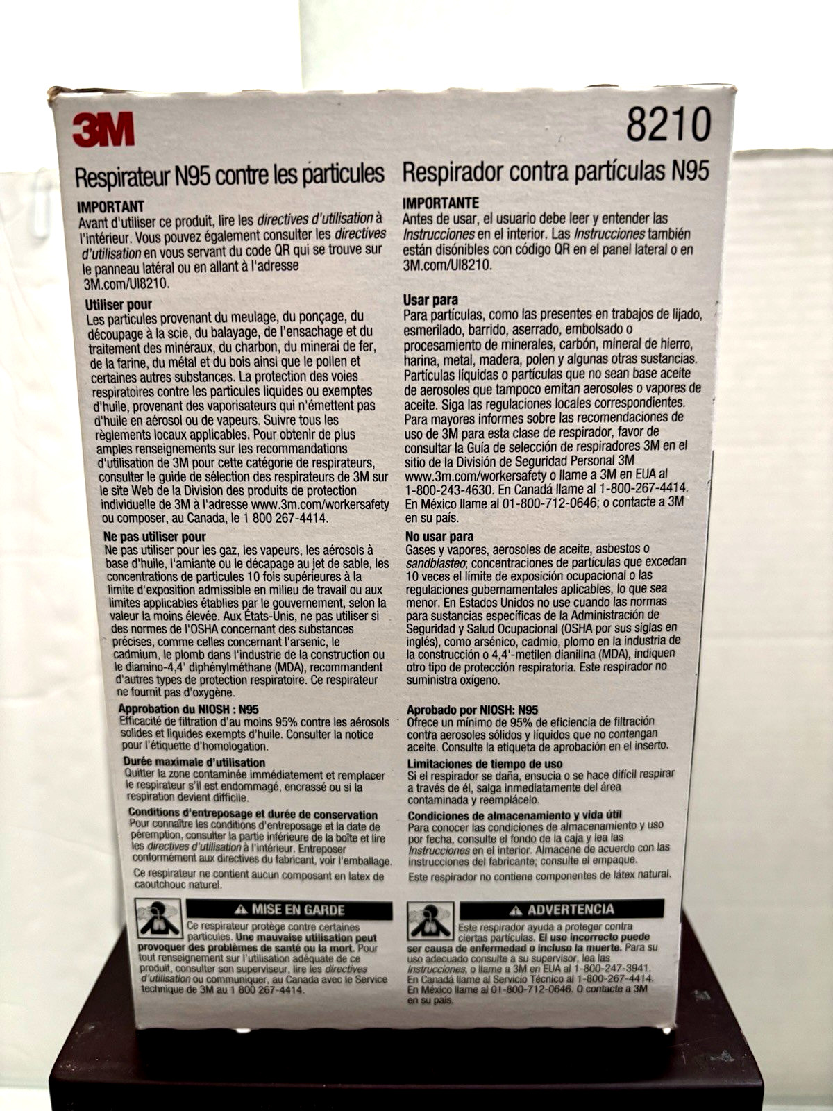 3M Part 8210 N95 Particulate Respirator Mask (Box of 20) EXP 03/2026