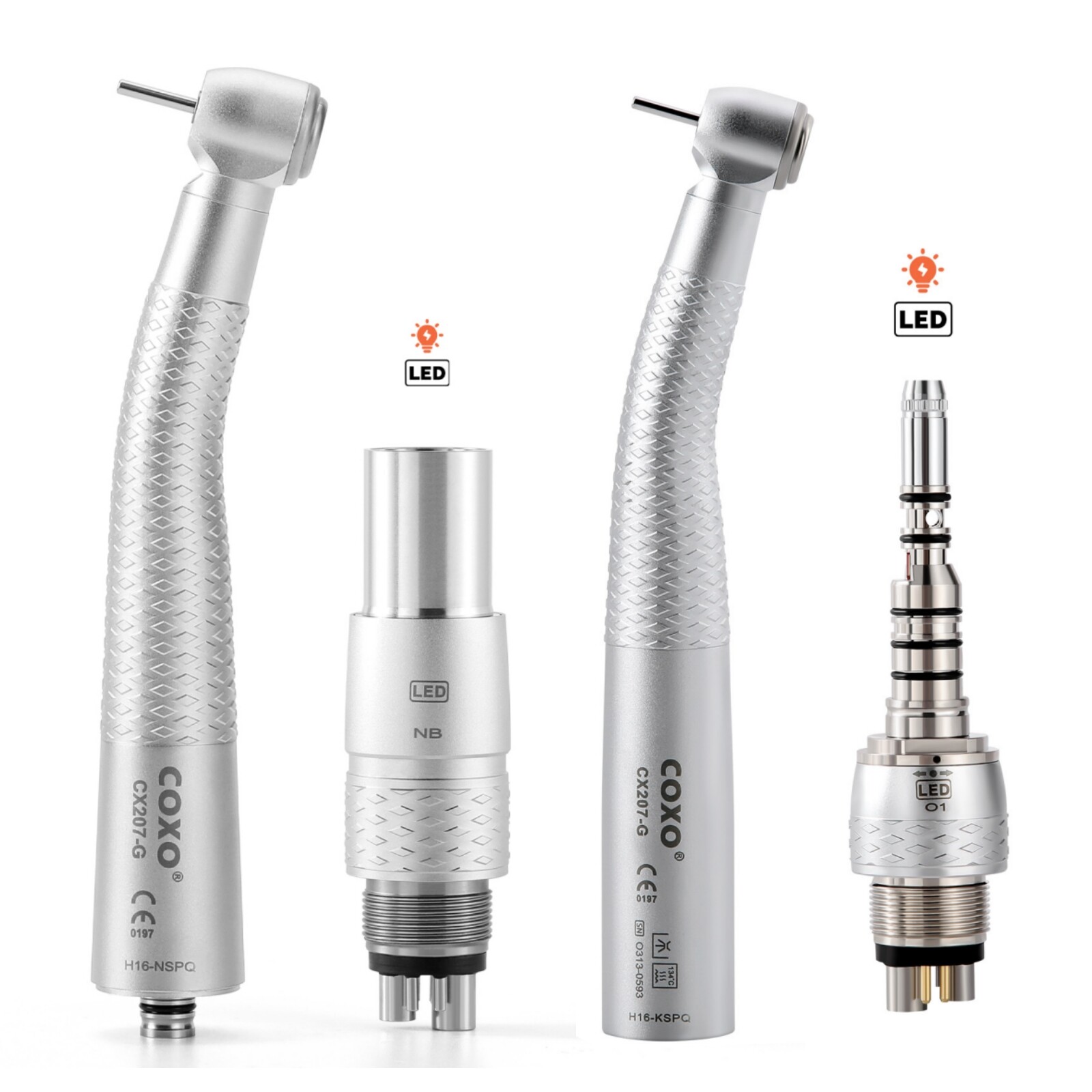 COXO CX207-G High Speed Air Turbine Handpiece ≥300,000rpm 6 Holes fit NSK KAVO