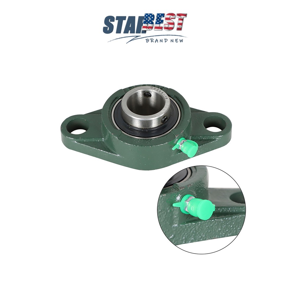 UCFL205-16 Pillow Block Flange Bearing 1″ Bore 2 Bolt Solid Base 10PCS