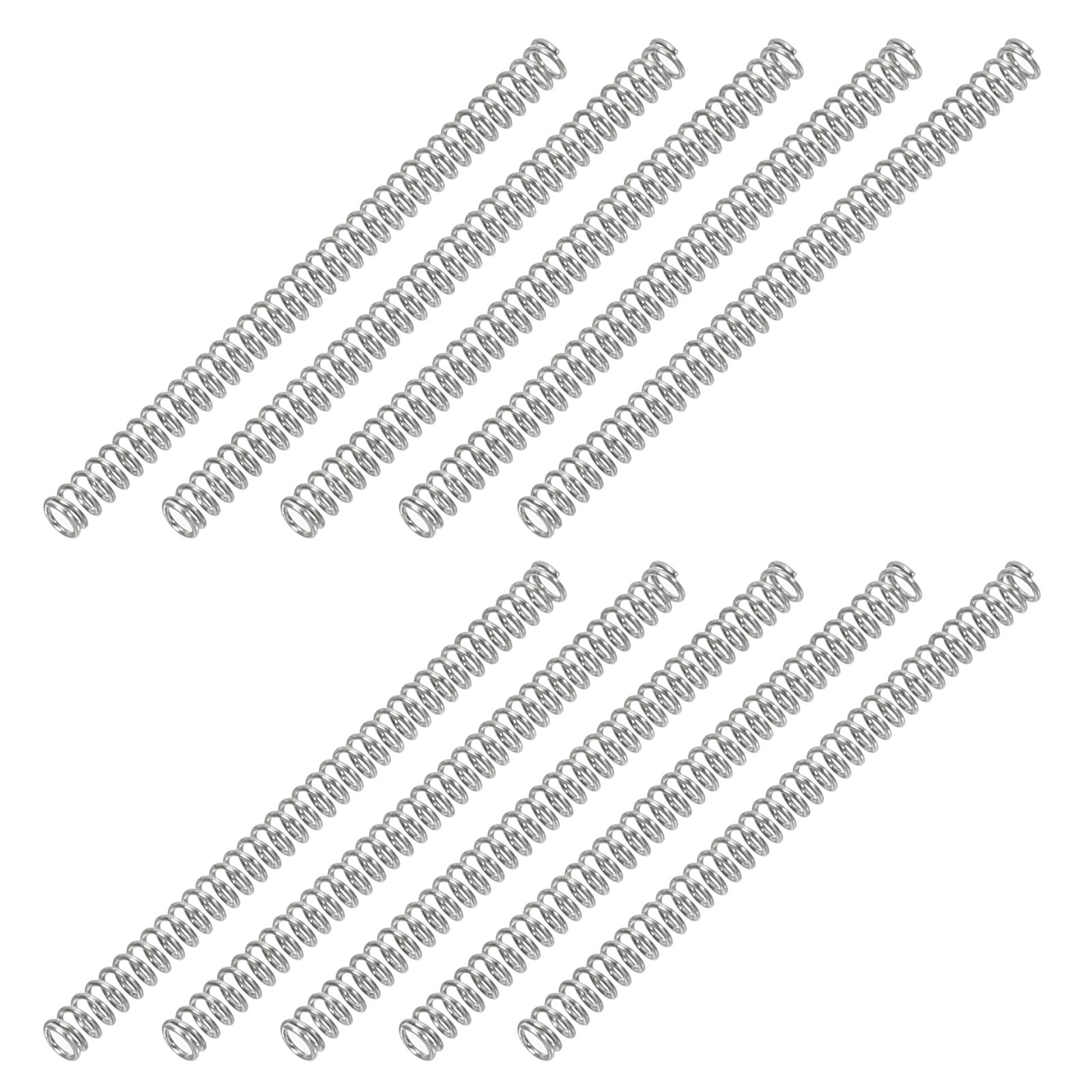 10 Pcs 304 Stainless Steel 0.3mm Wire Dia x 2mm OD x 30mm L Compression Spring