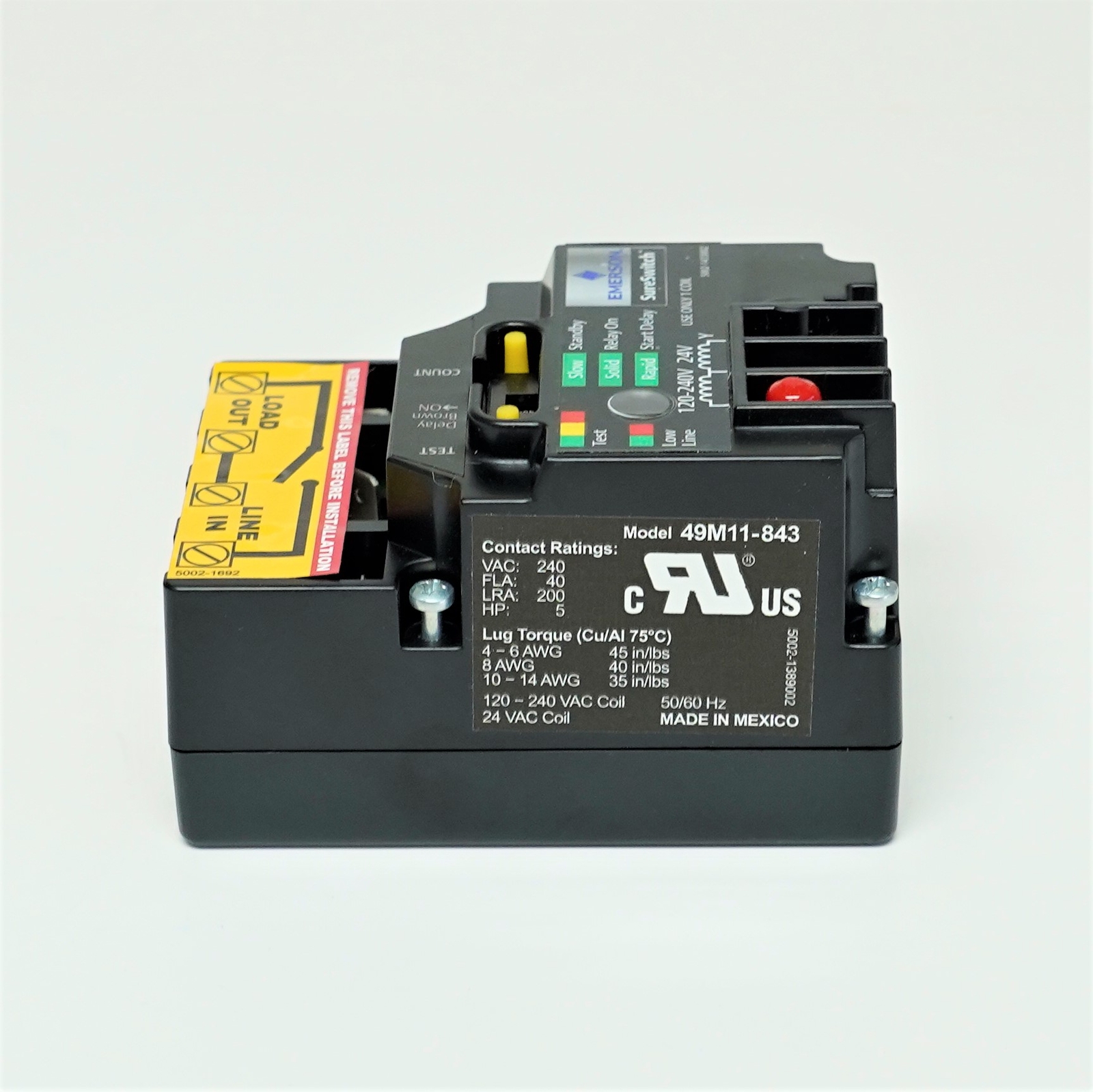 White-Rodgers 49M11-843 SureSwitch Multi-Volt Contactor 40 Amps 1 & 2 Pole