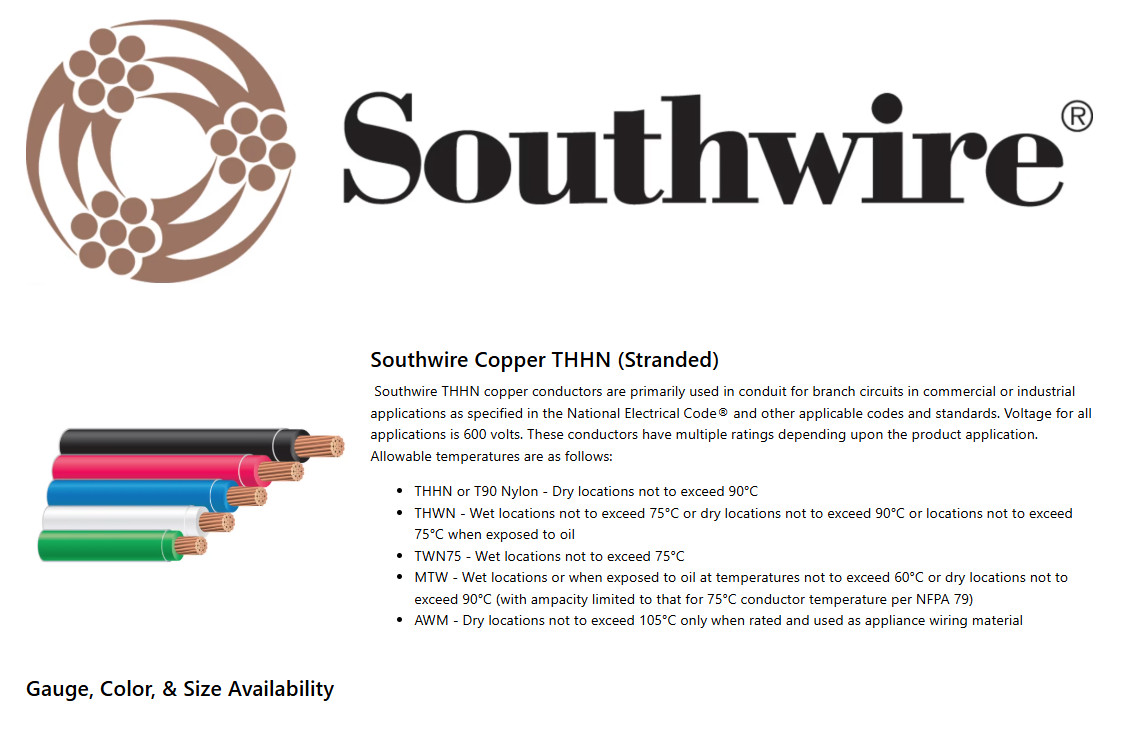 SouthWire 22974084: 100 ft. 10 AWG White Stranded CU THHN Wire