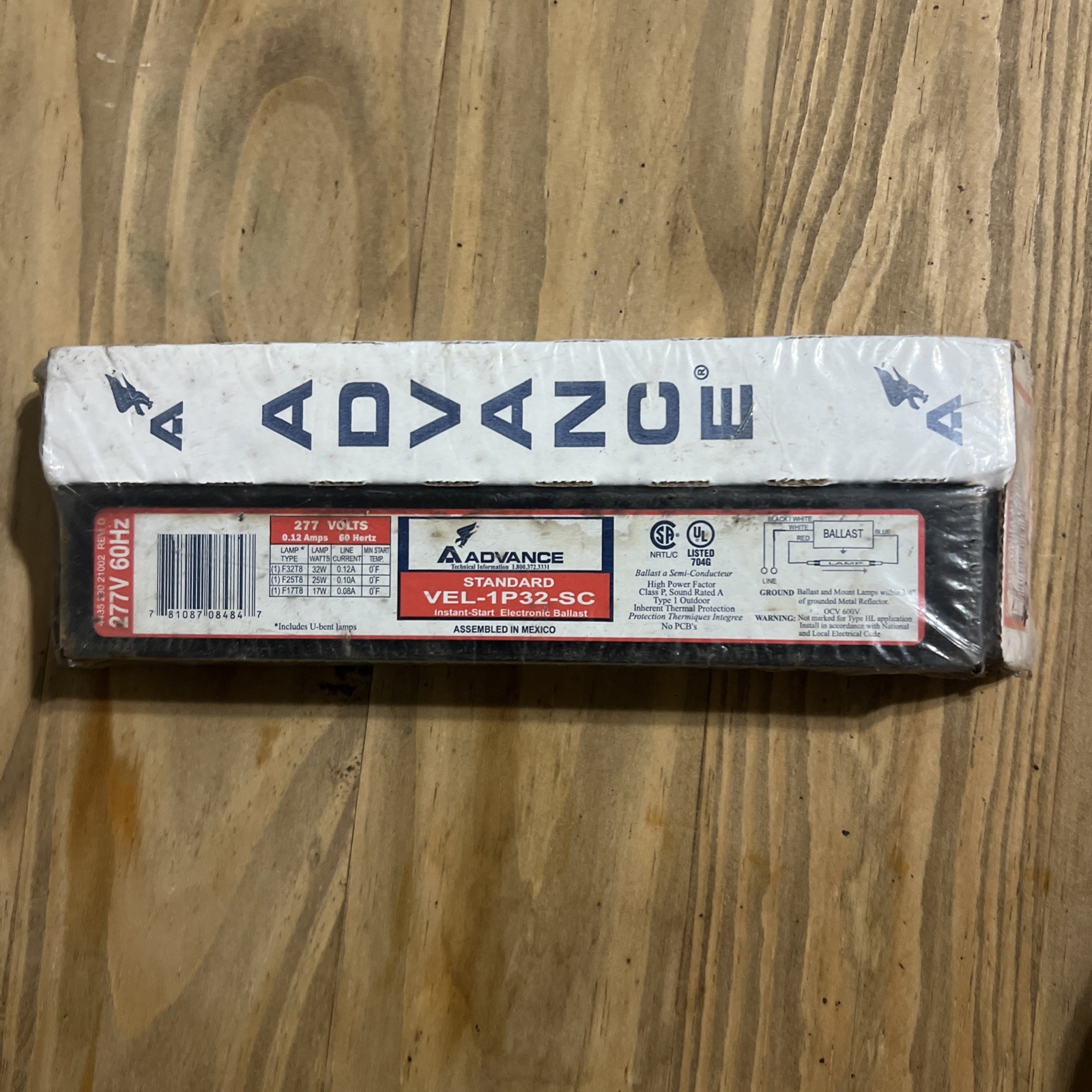 ADVANCE STANDARD VEL-1P32-SC 277 VOLTS 60Hz