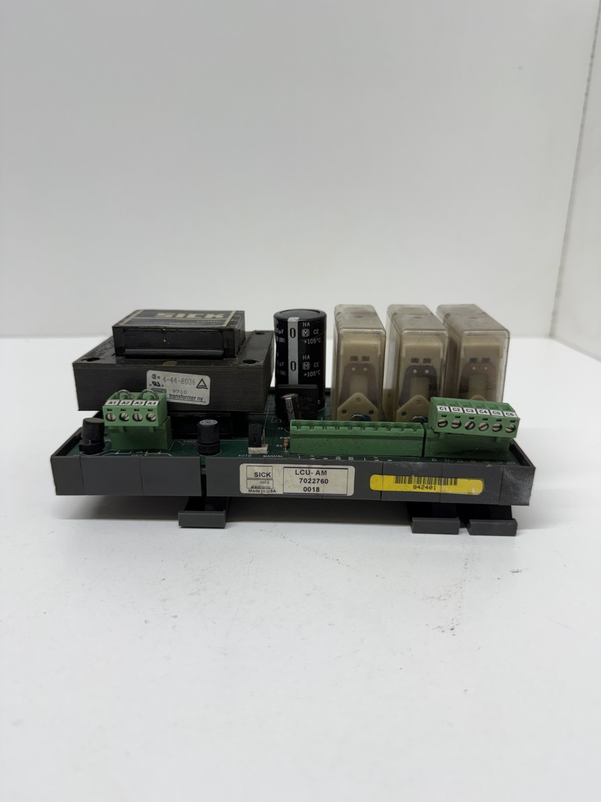 Sick LCU-AM 7022760 Electronic Relay Base Power Supply 240VAC 24VDC 10-Amps