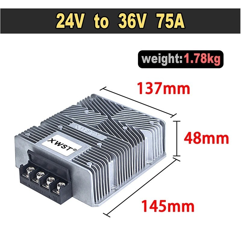 24V to 36V DC DC Step Up Boost Converter 18-35V to 36V 1A-75A Voltage Regulator
